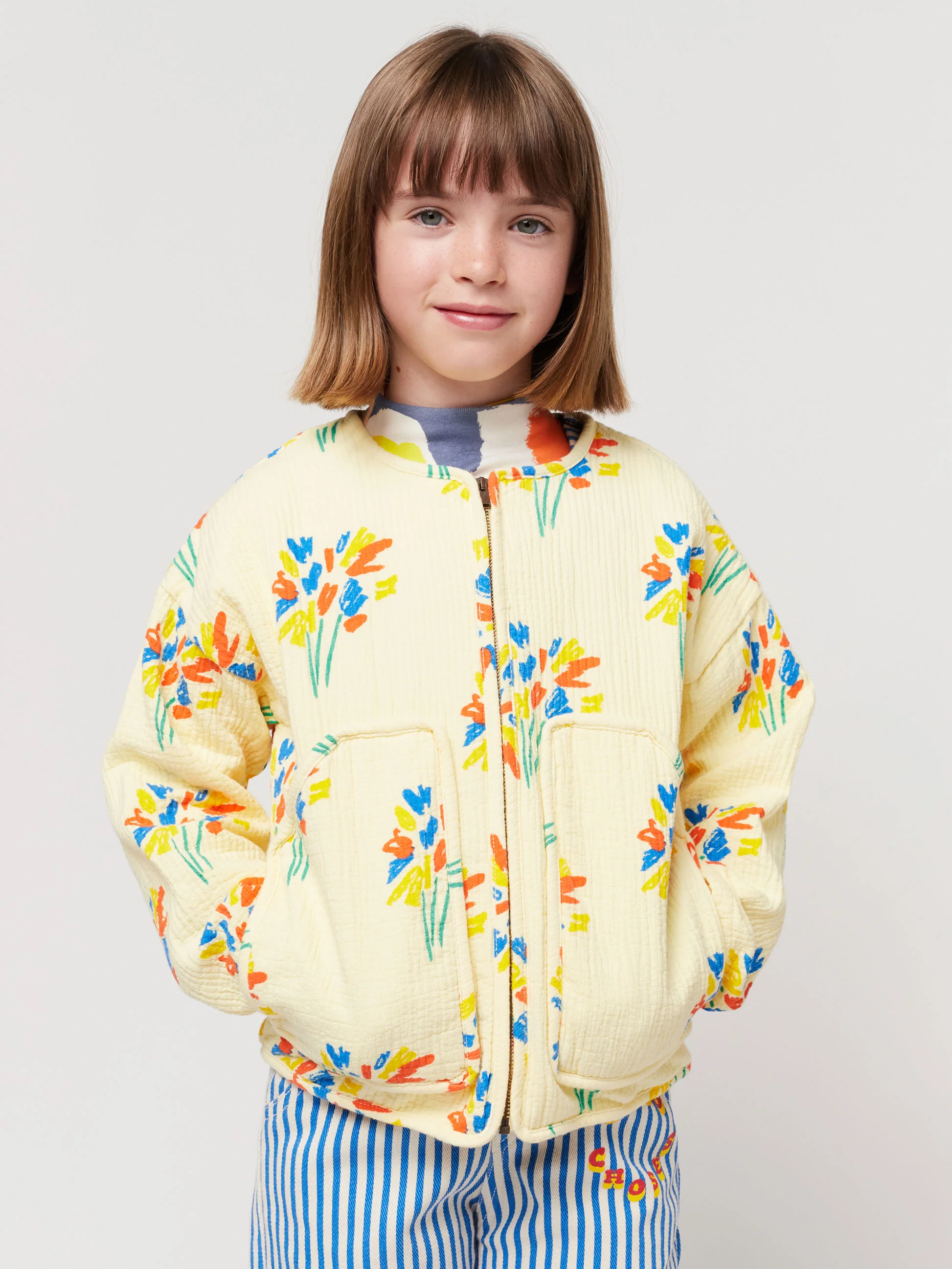 Fireworks all over quilted jacket