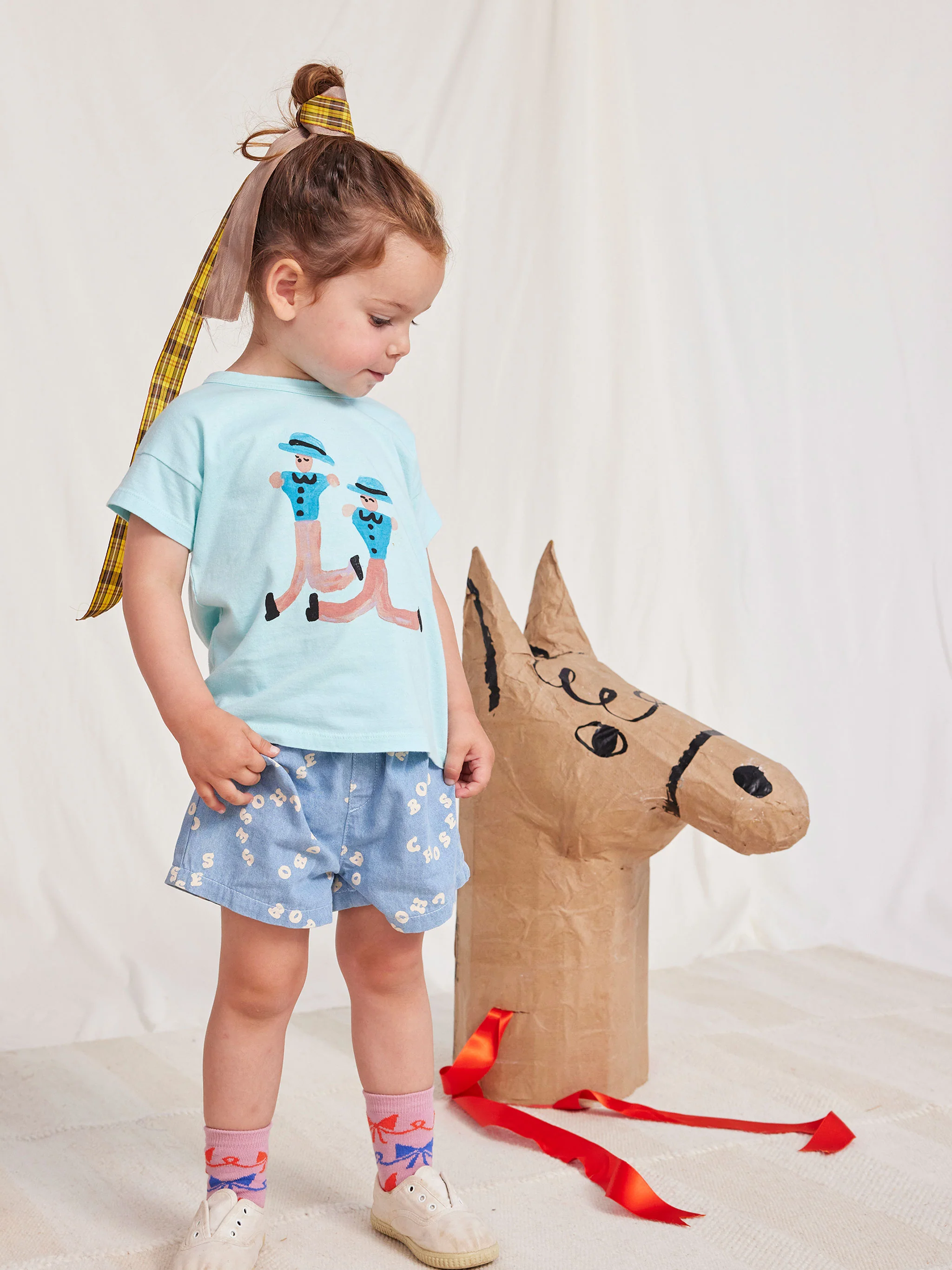 Bobo Choses Circle denim bermuda shorts