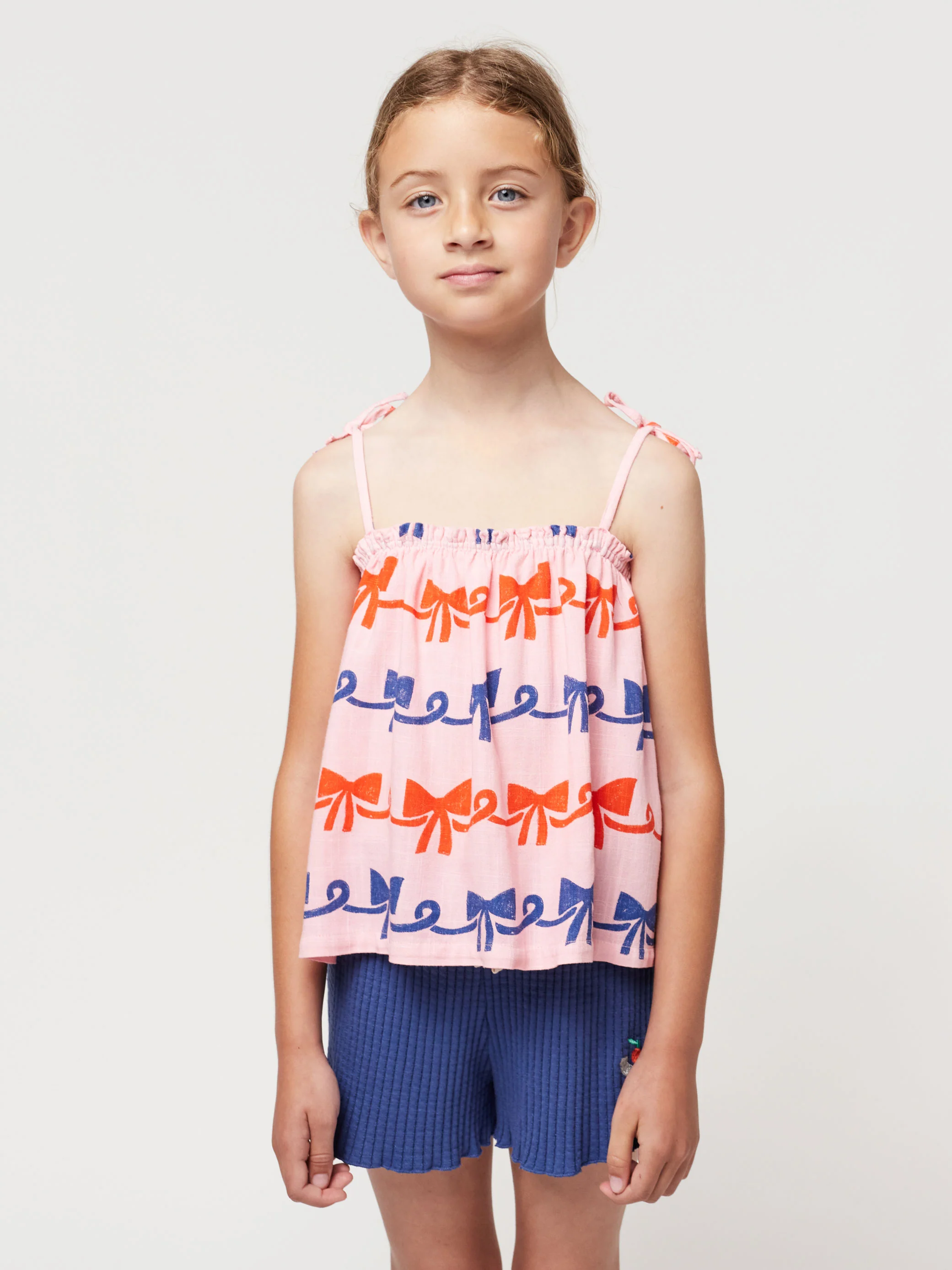 Ribbon Bow all over woven top