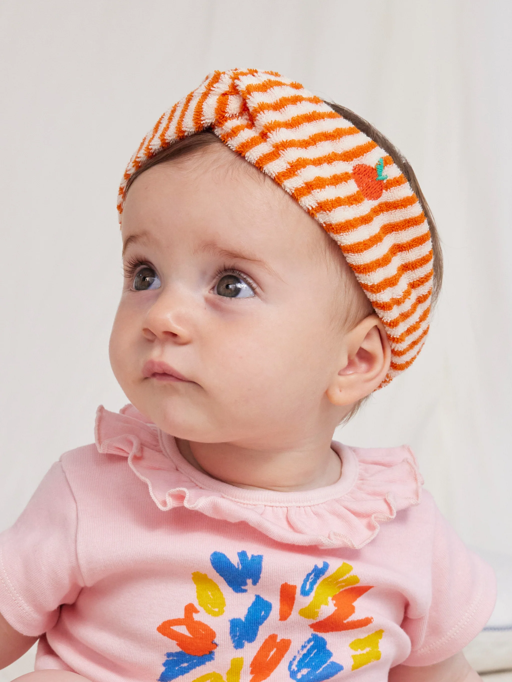 Orange Stripes terry headband