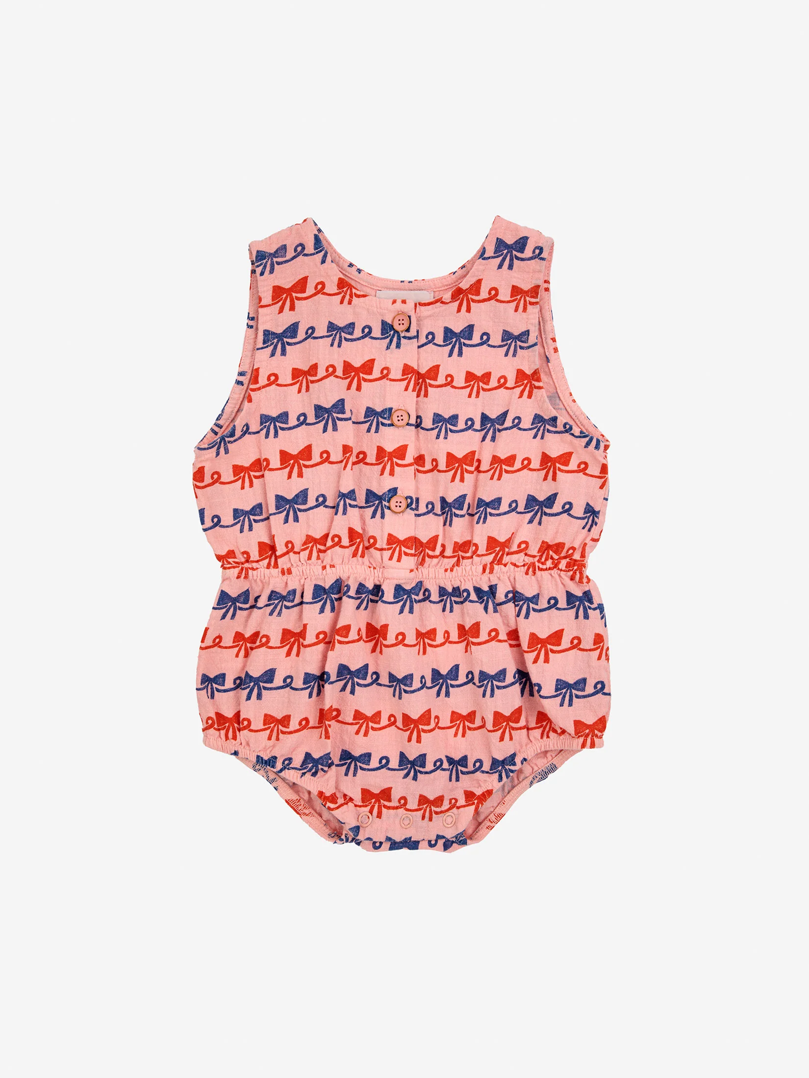 Ribbon Bow all over woven romper