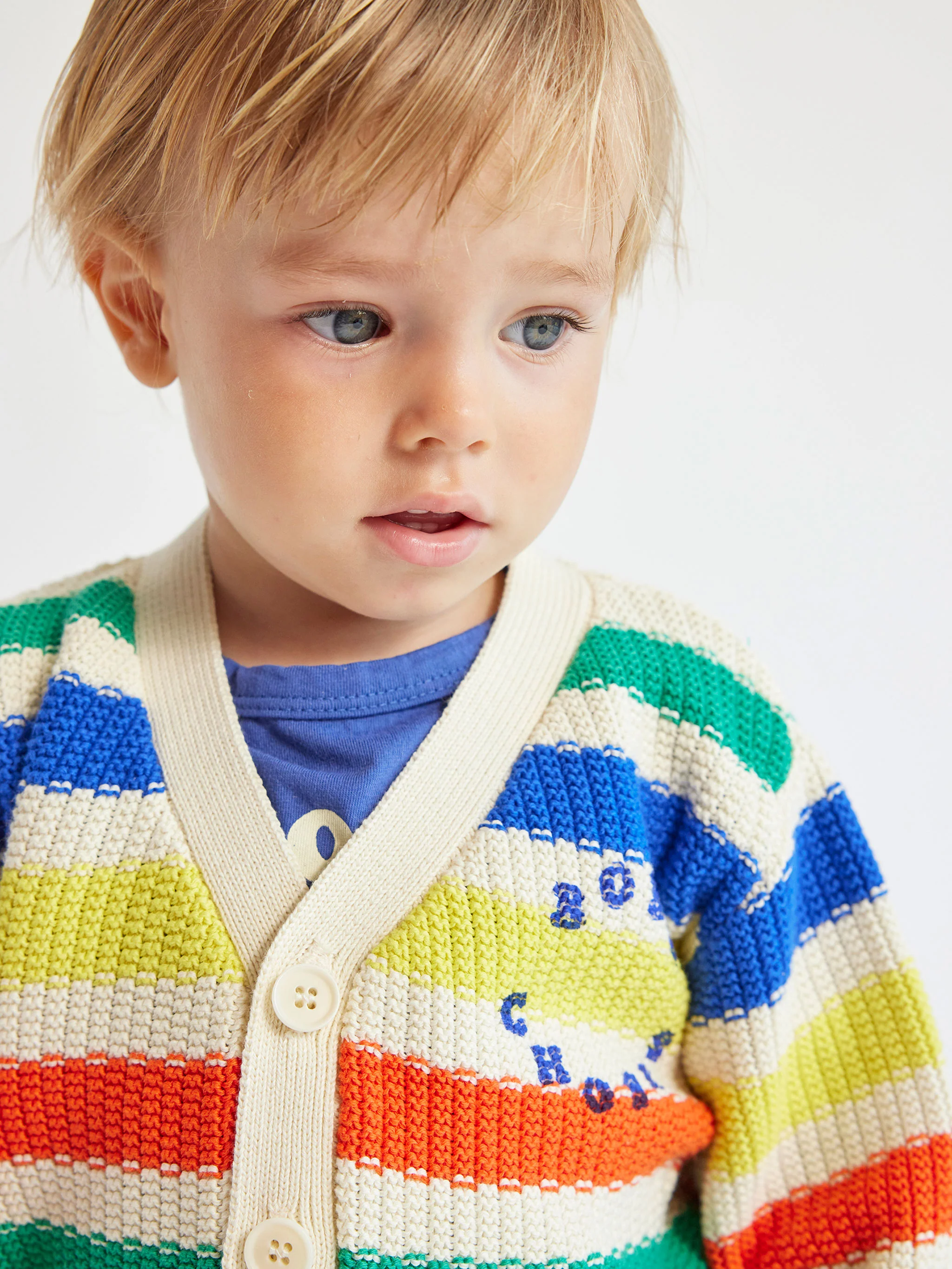 Bobo Choses Multicolor stripes cardigan