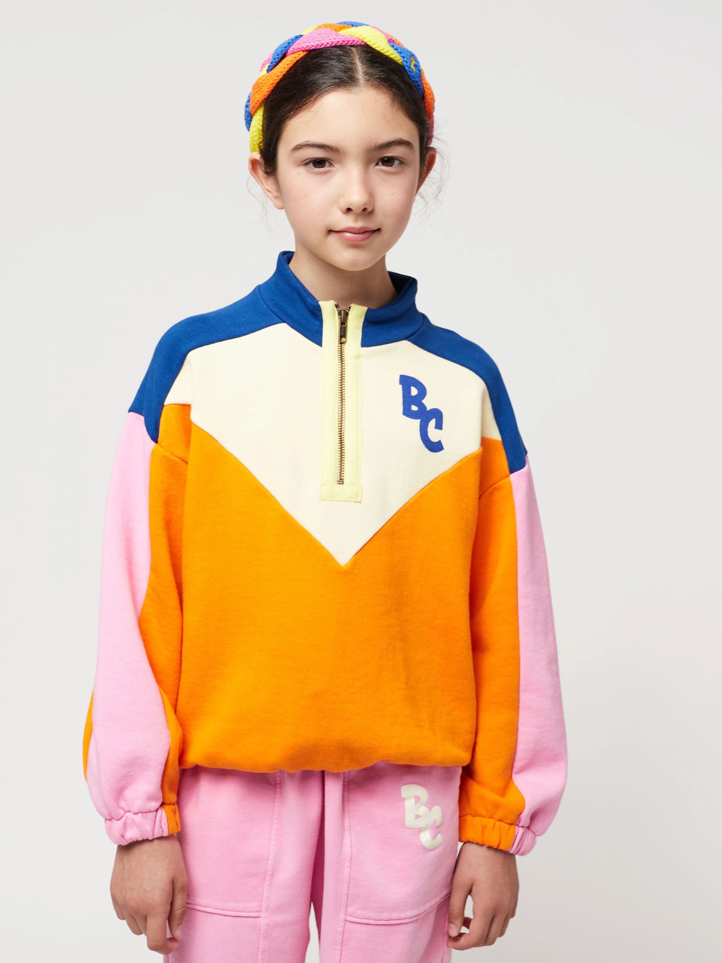 BC Color Block zipped sweatshirt