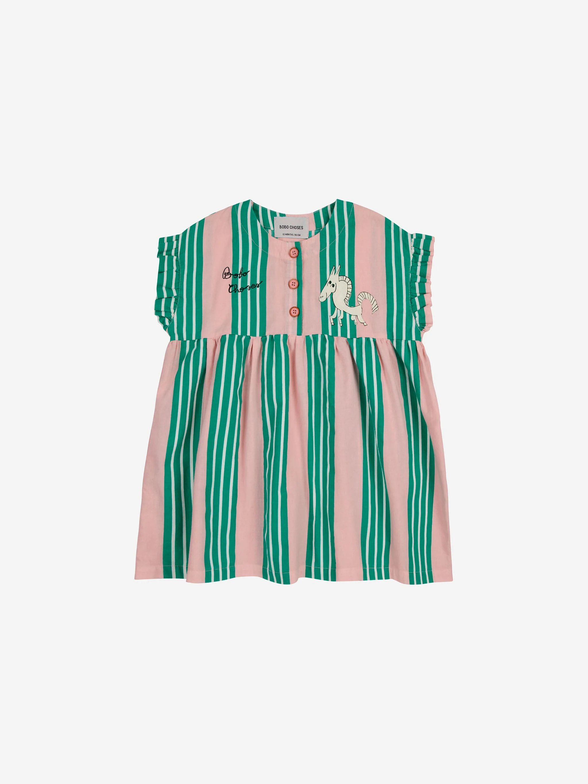 Stripes ruffle dress