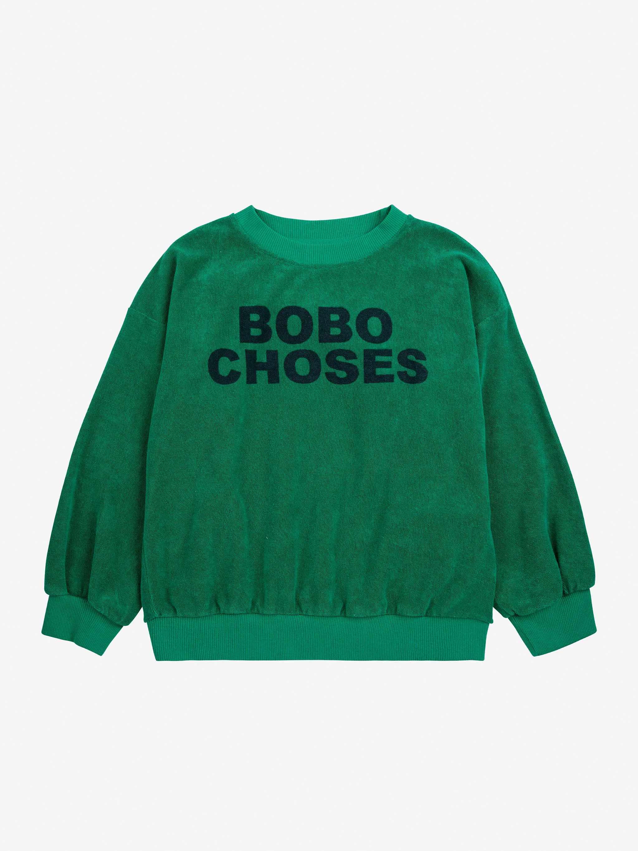 Bobo Choses green terry sweatshirt