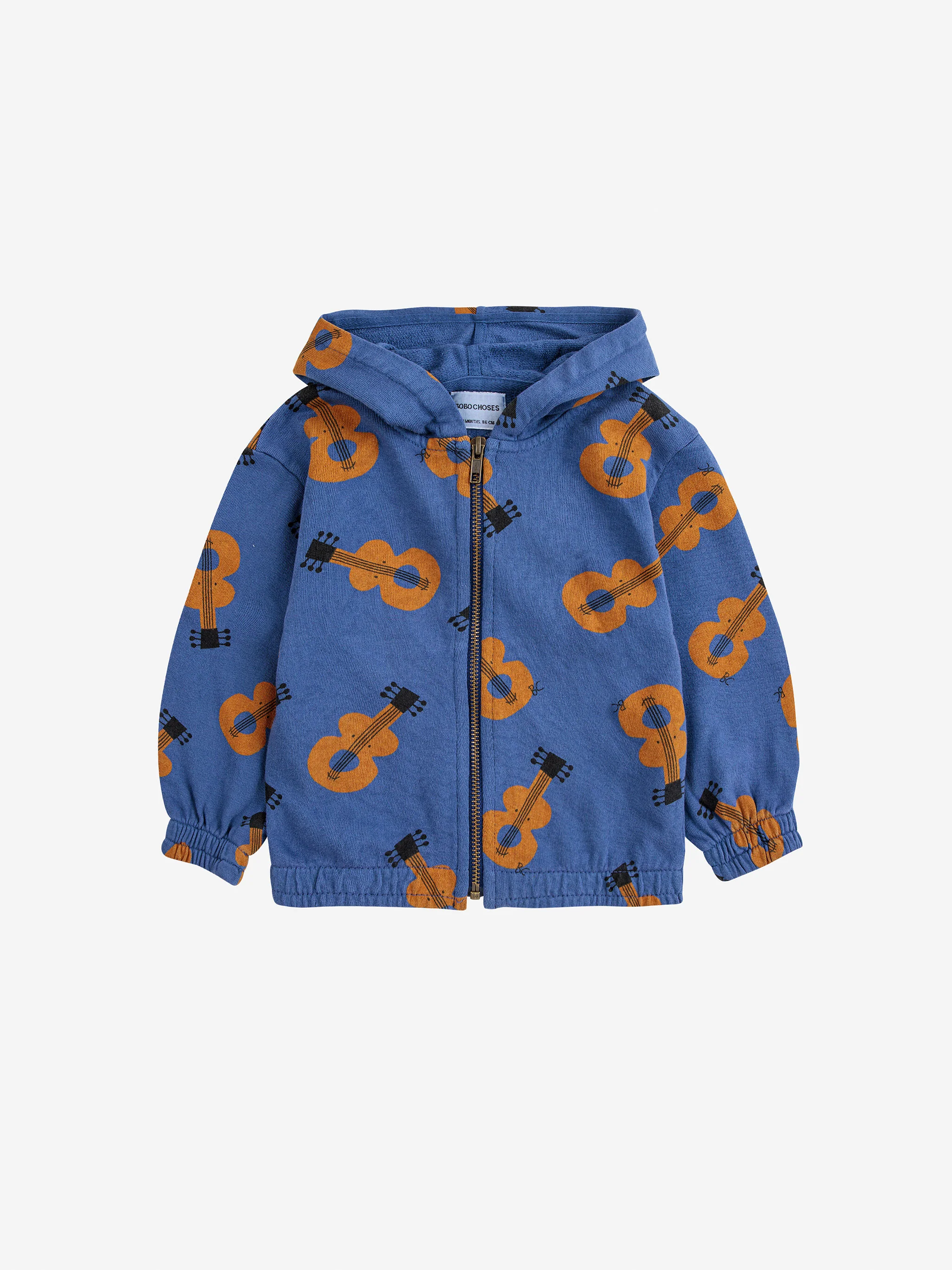 Acoustic Guitar all over zipped hoodie