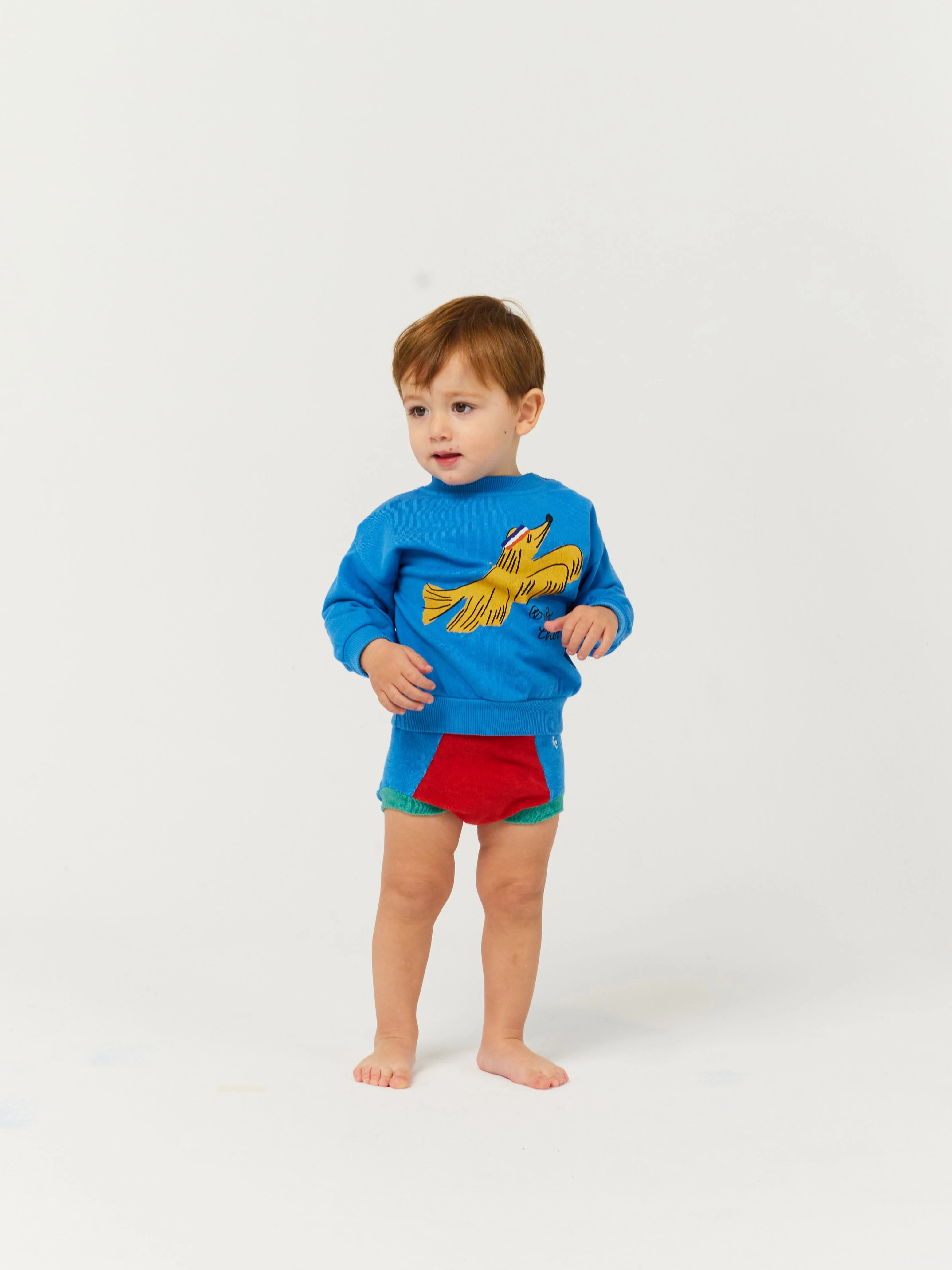 Terry color block culotte