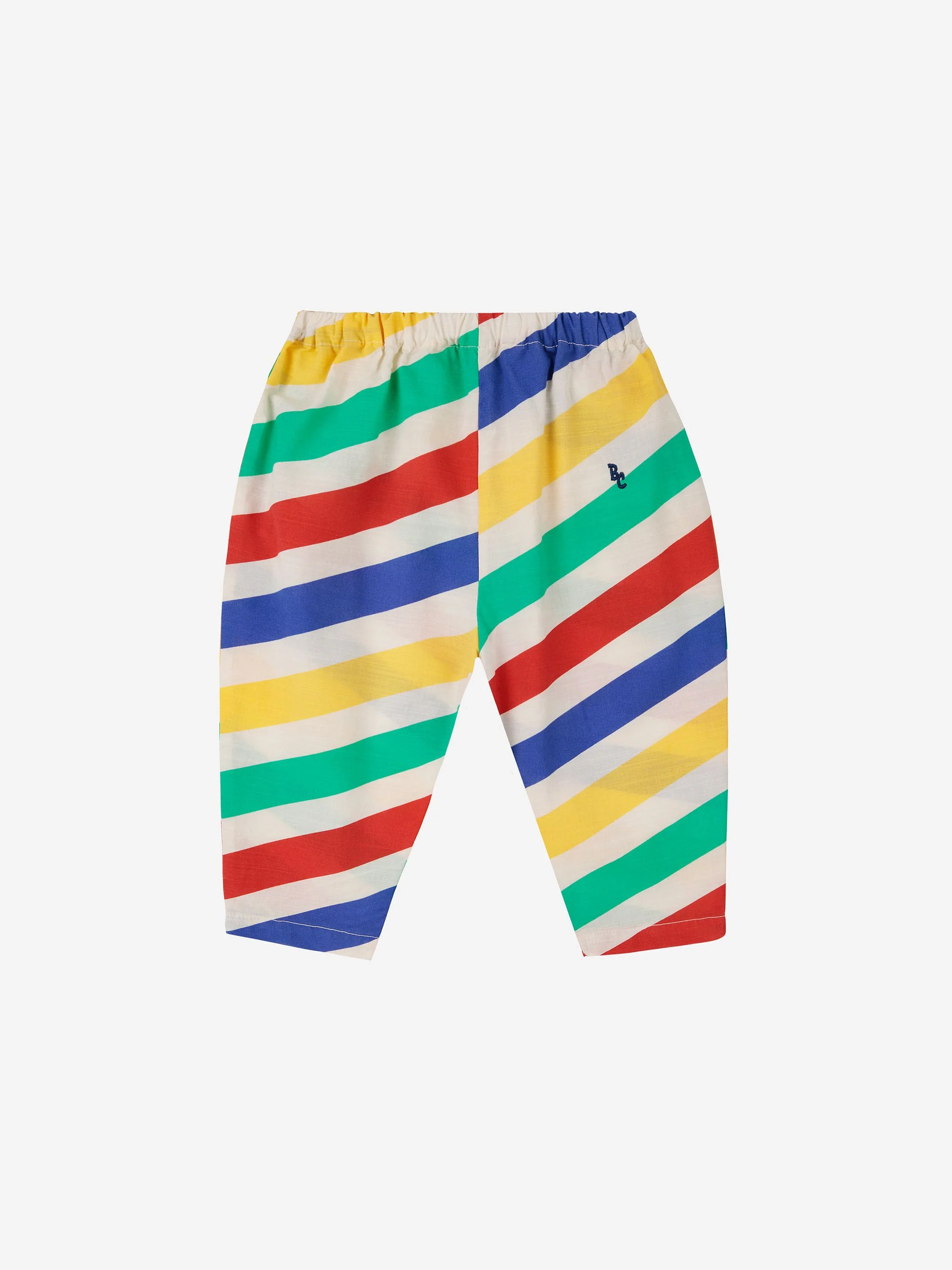 Happy stripes all over baggy trousers