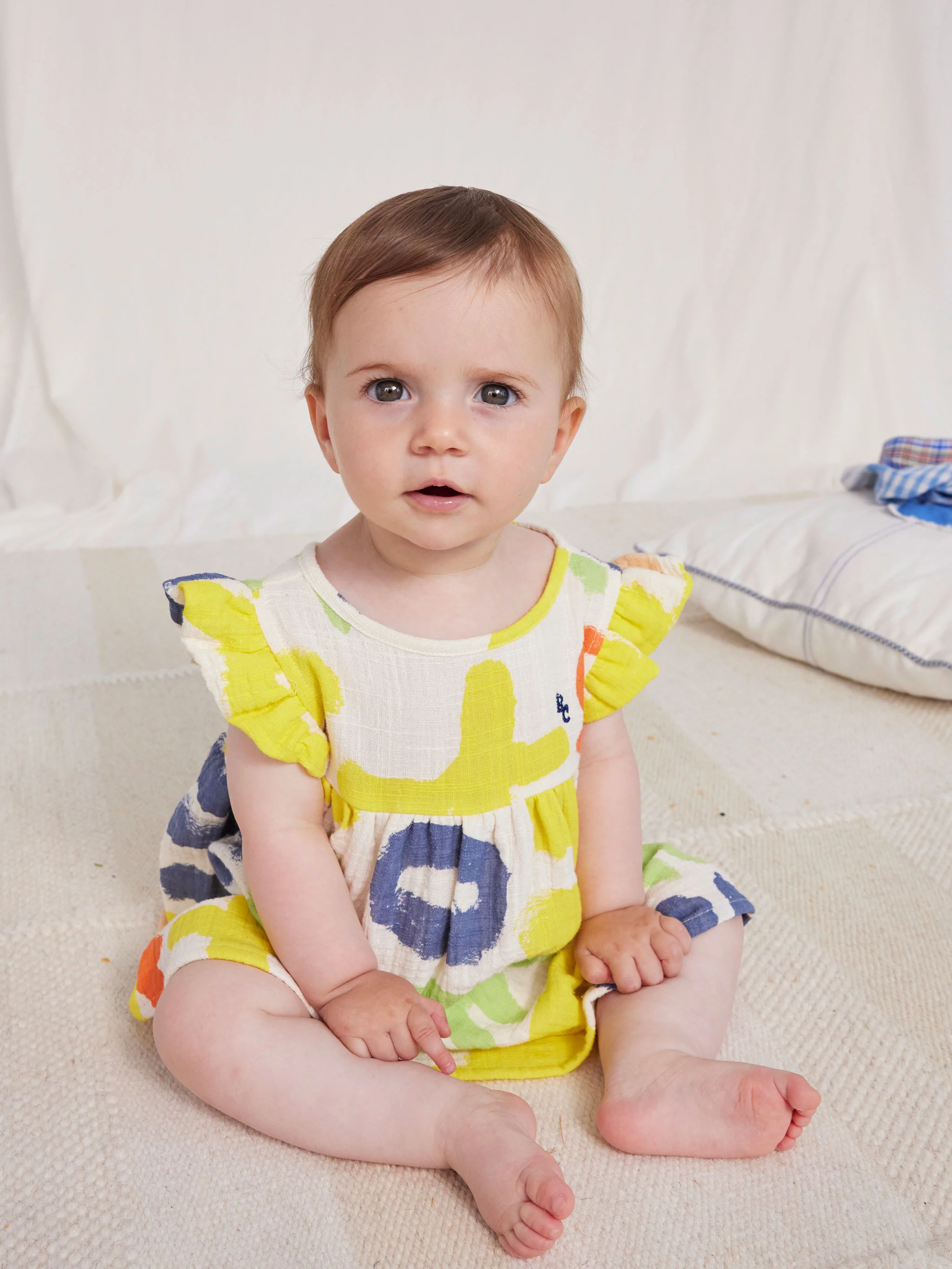 Carnival all over ruffle woven dress