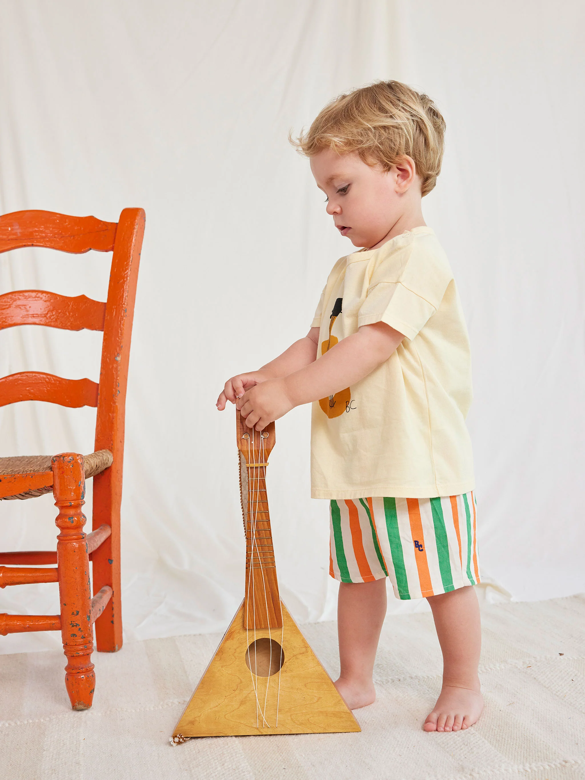 Vertical Stripes woven shorts
