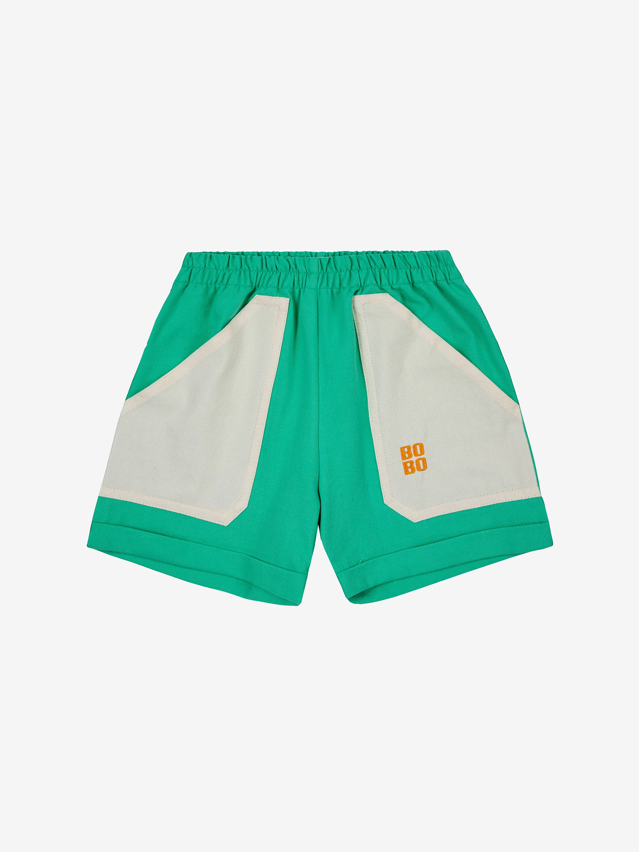 Contrast pocket woven shorts