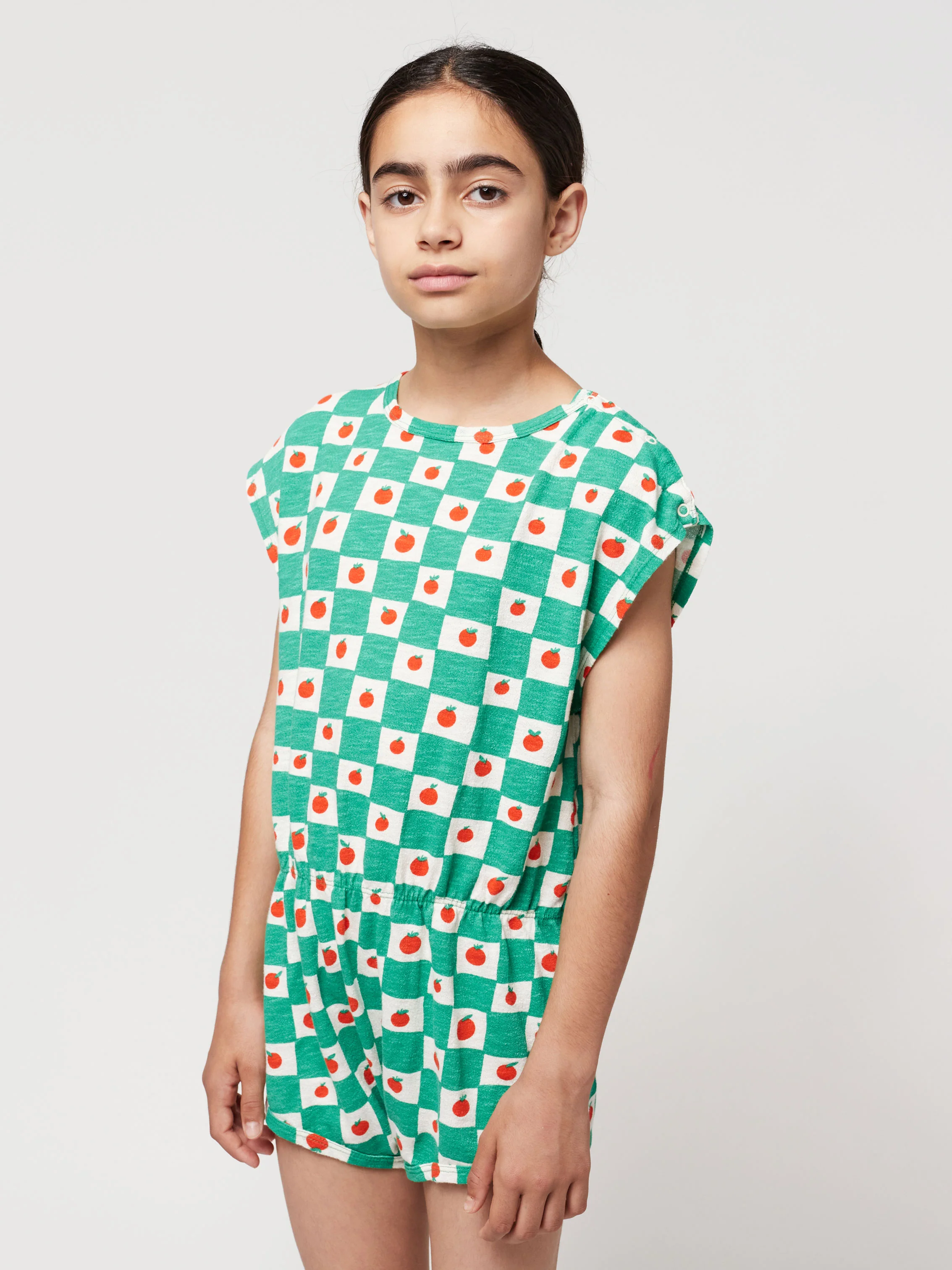 Tomato all over playsuit