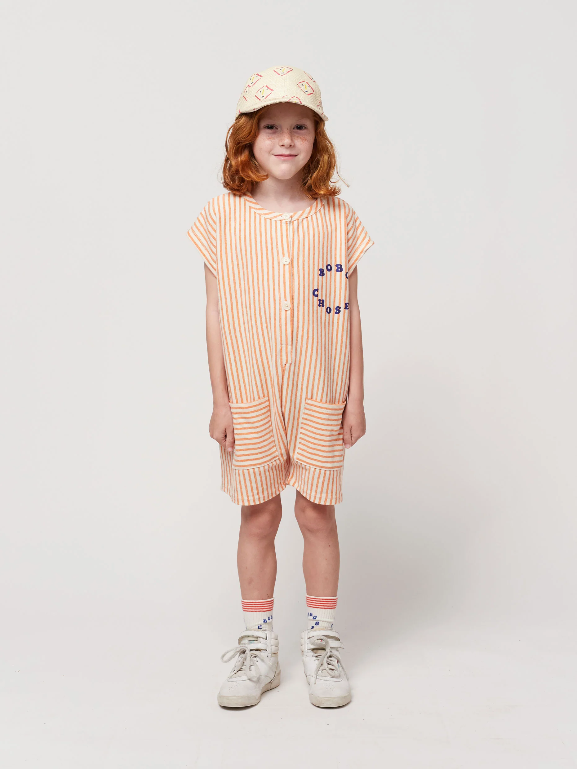 Bobo Choses Circle Vertical Stripes playsuit