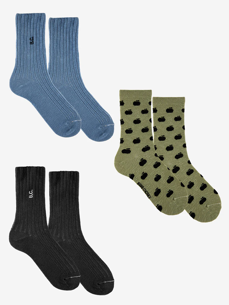 BC olive long socks pack