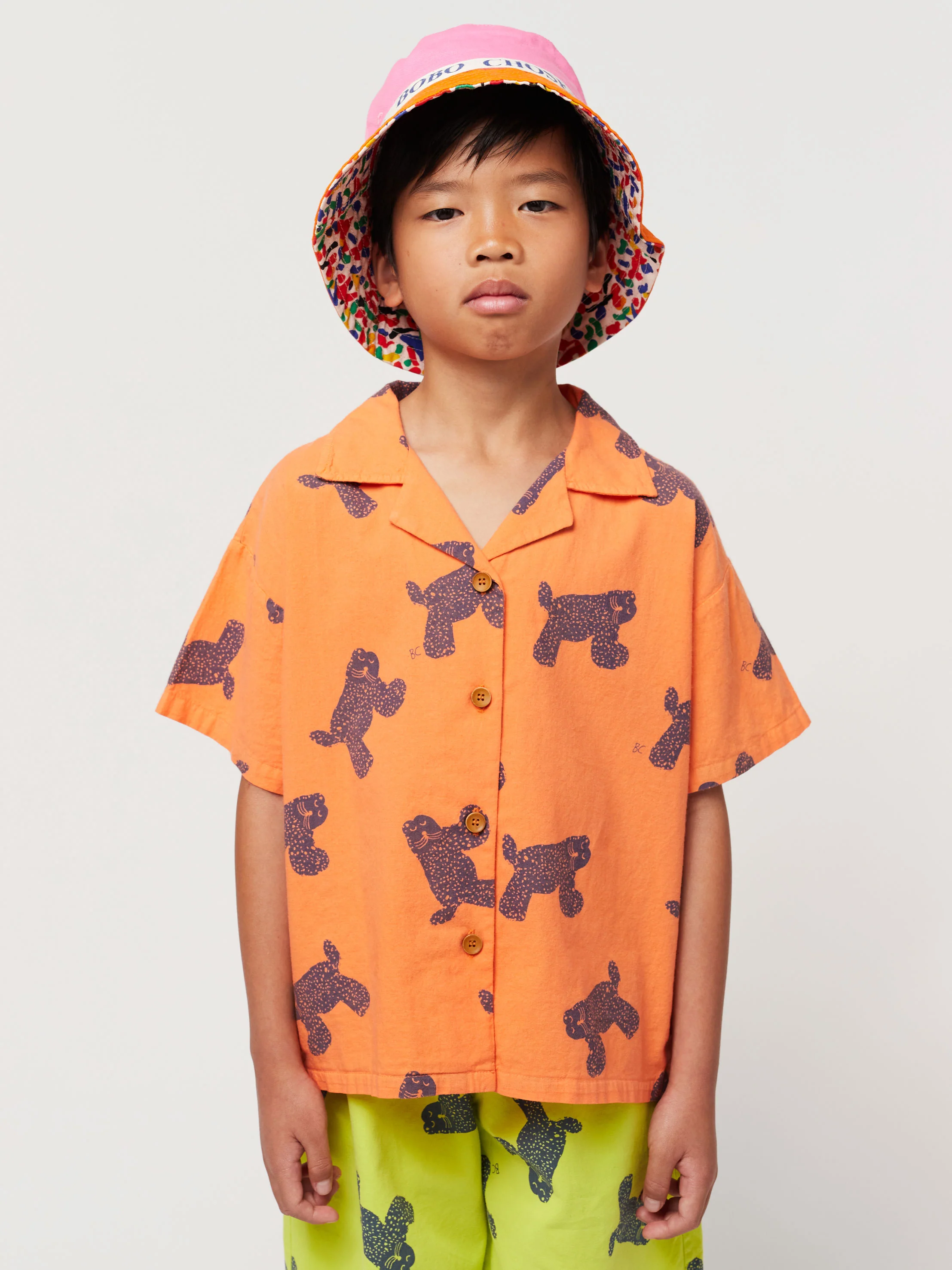 Big Cat all over woven shirt