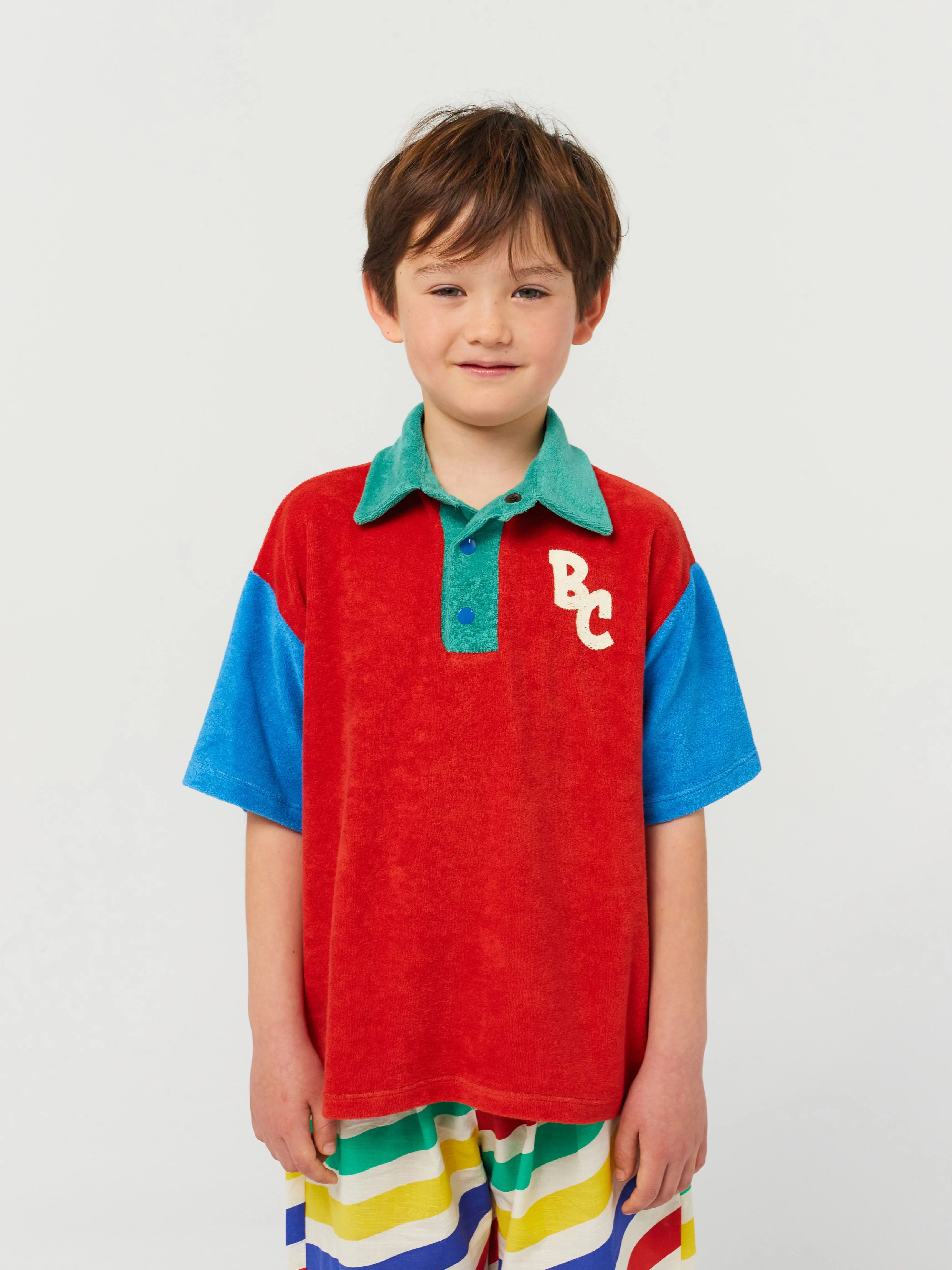 BC color block polo