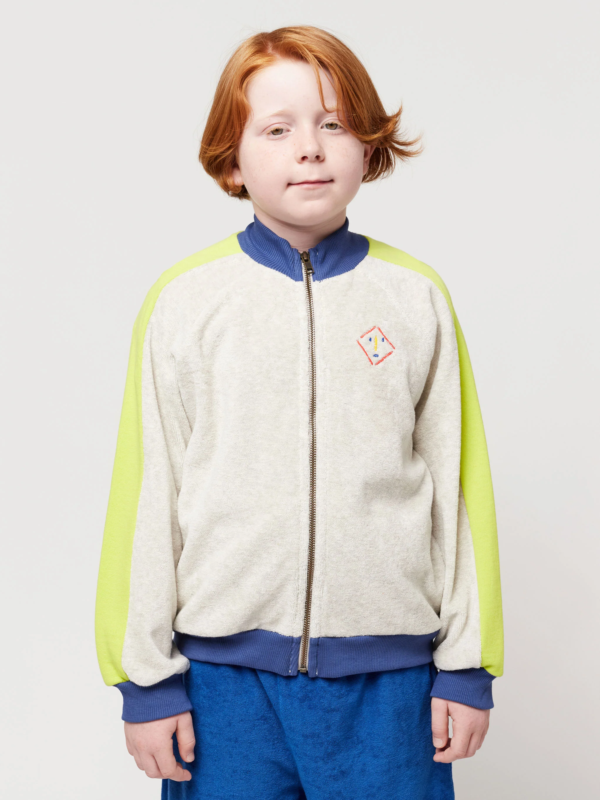 Terry zipped sweatshirt