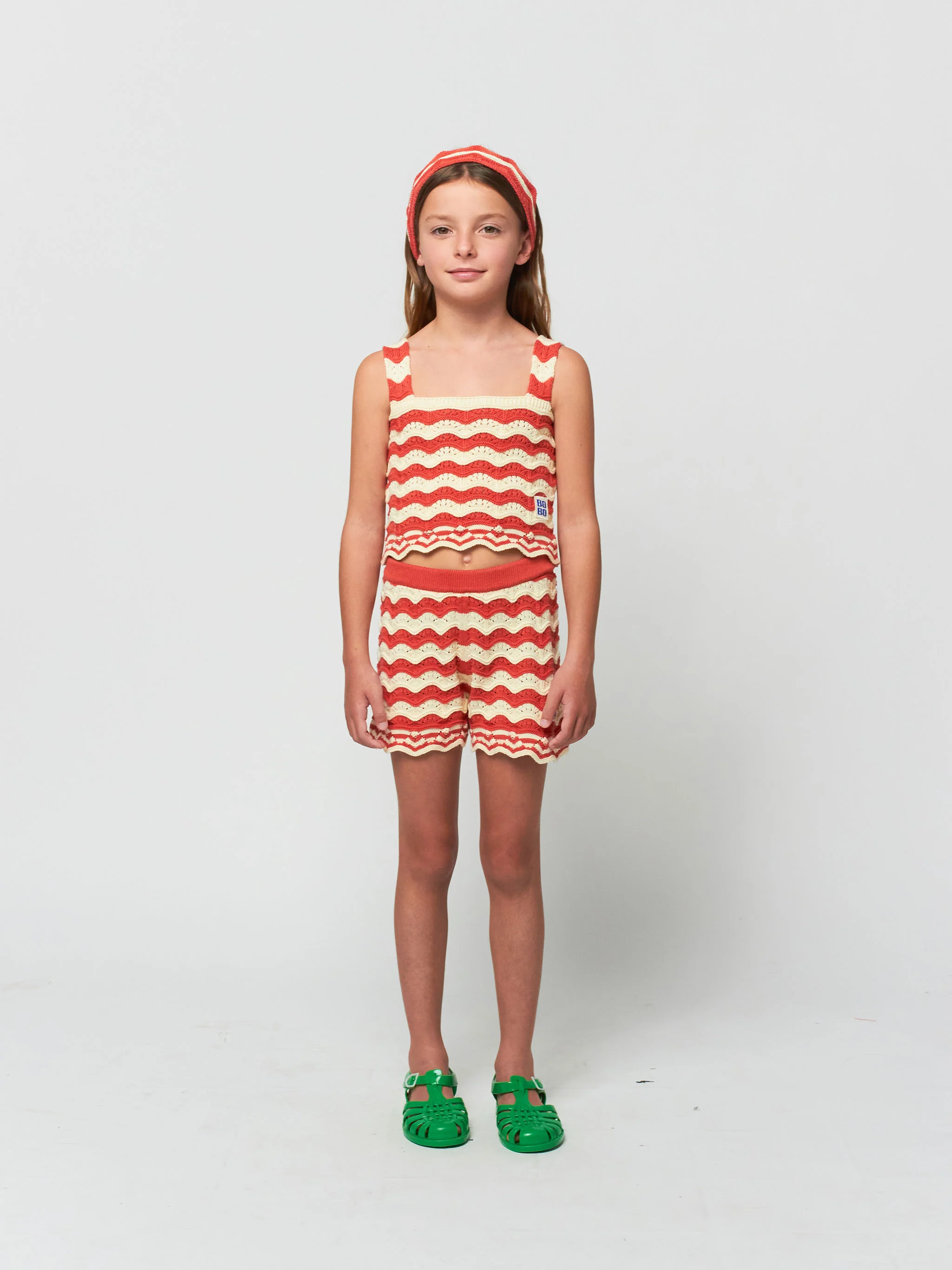 Crochet checkerboard bermuda