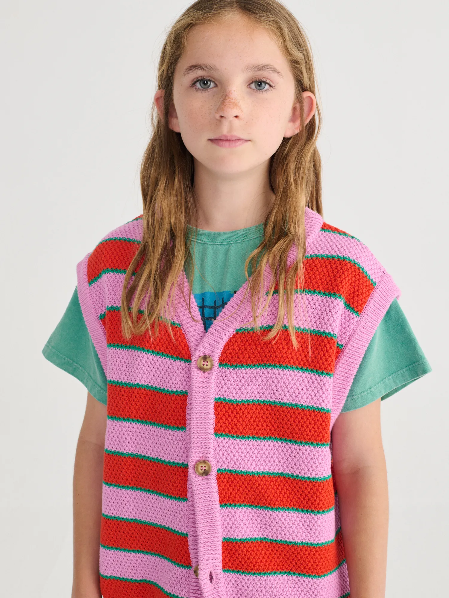 BC Striped knitted vest