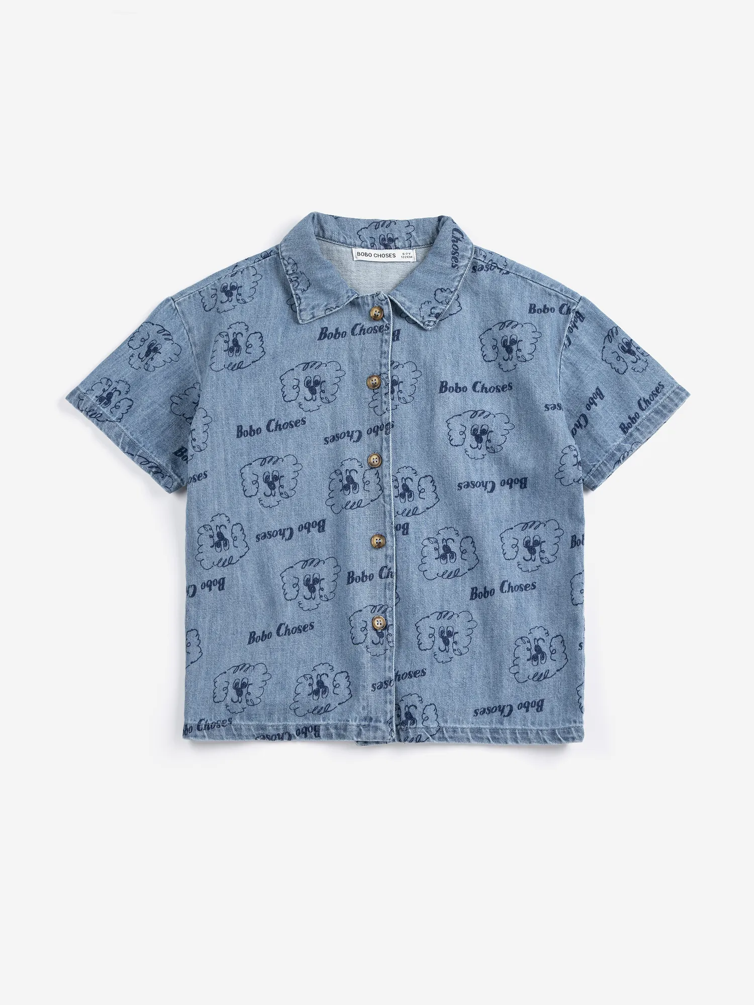 Pickle The Dog all over denim shirt