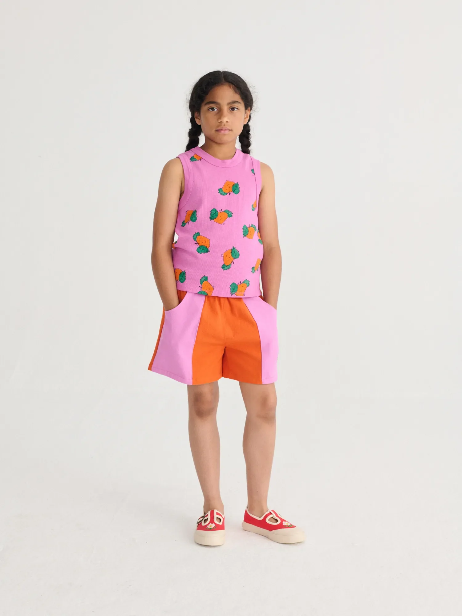 Bobo Choses color block woven shorts