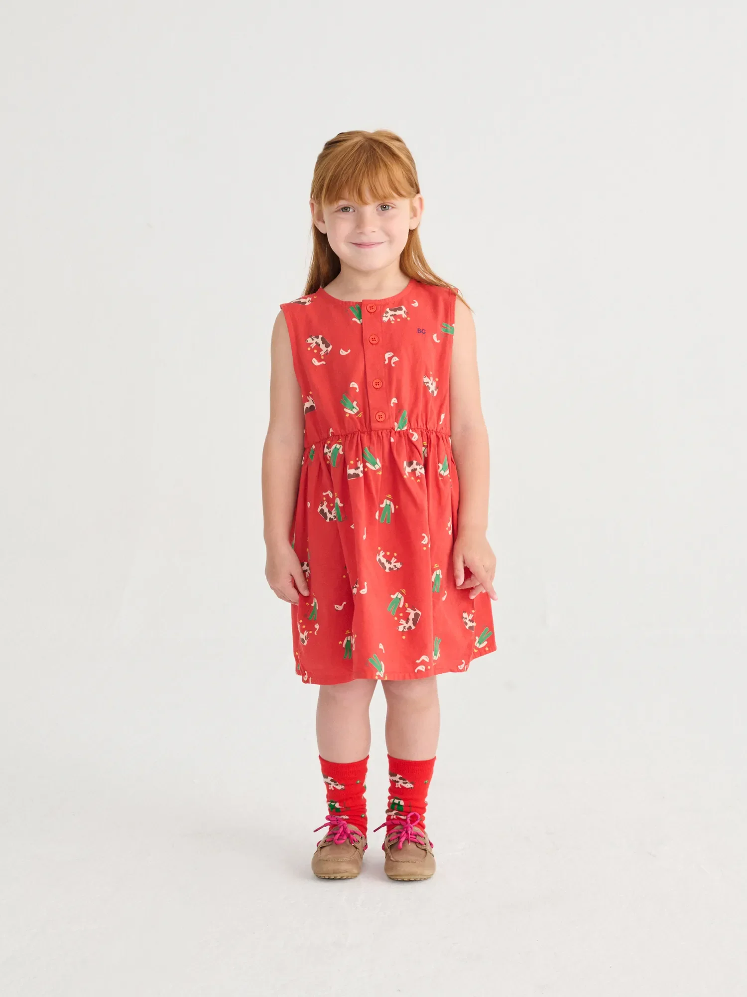 Farm Adventure all over woven dress
