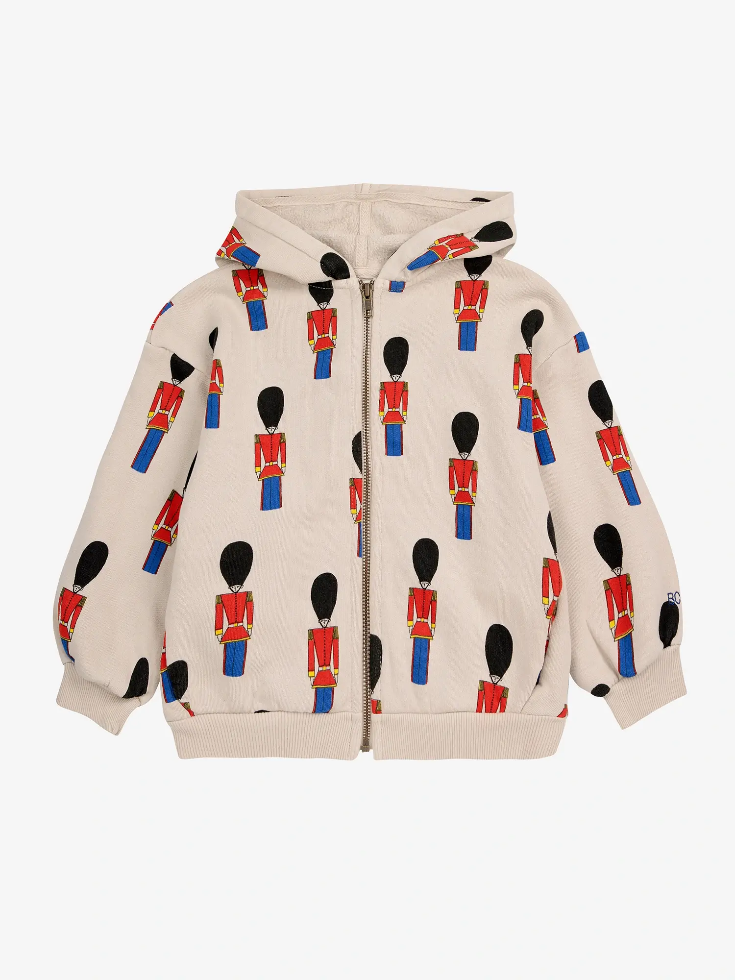 Little Tin Soldiers all over zipped hoodie