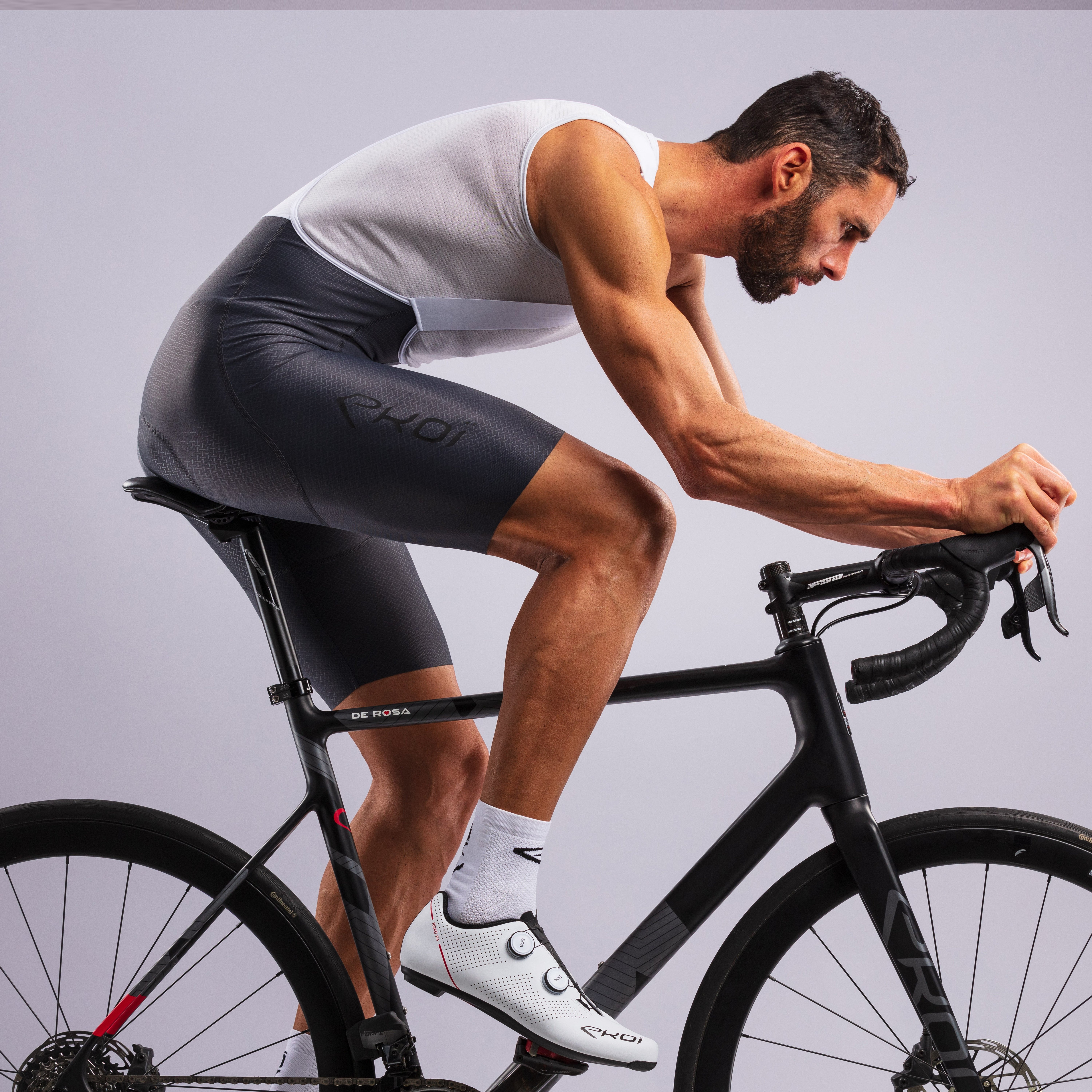 EKOI 3D GEL CROSS bib shorts grey