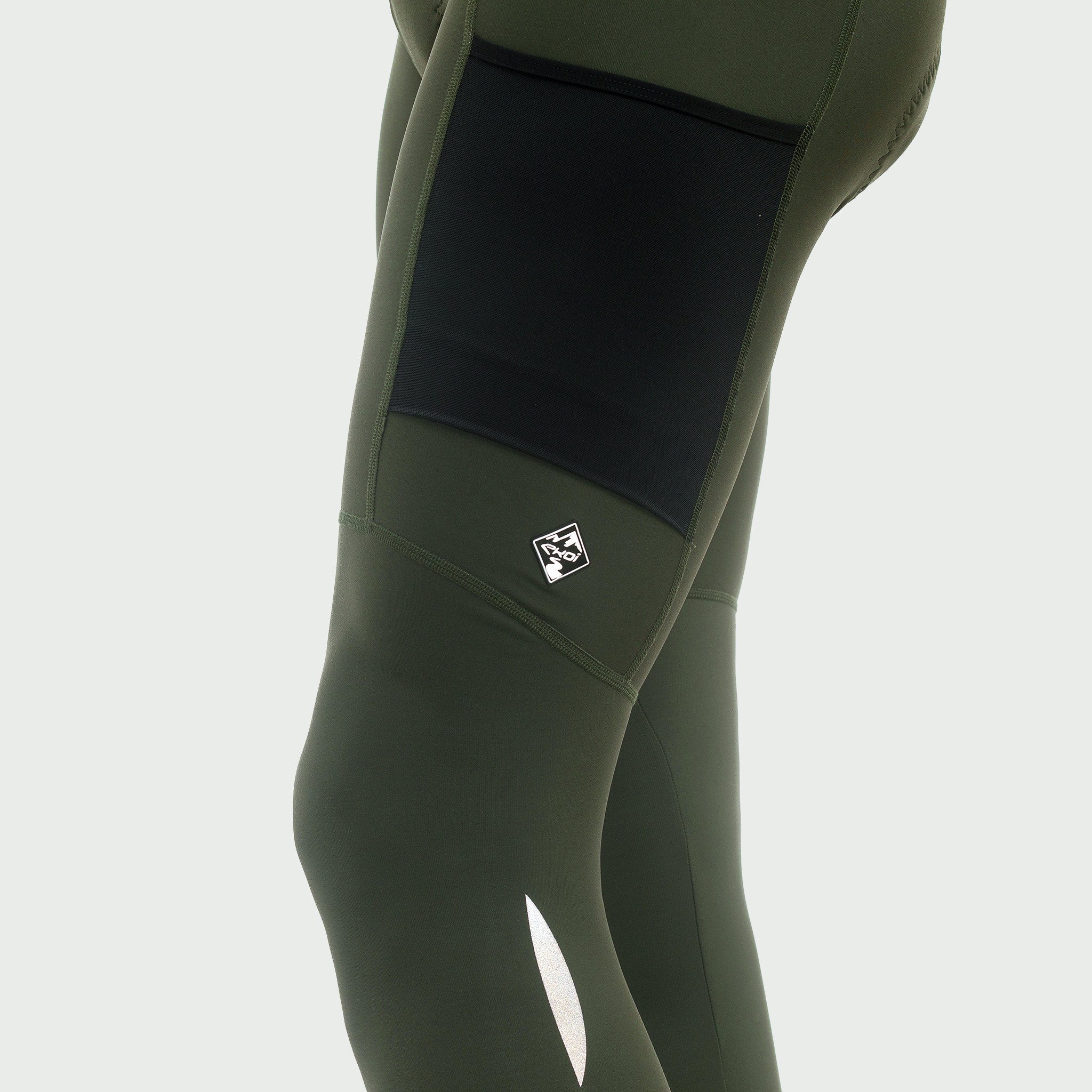 EKOI Gravel Cargo khaki winter bib tights