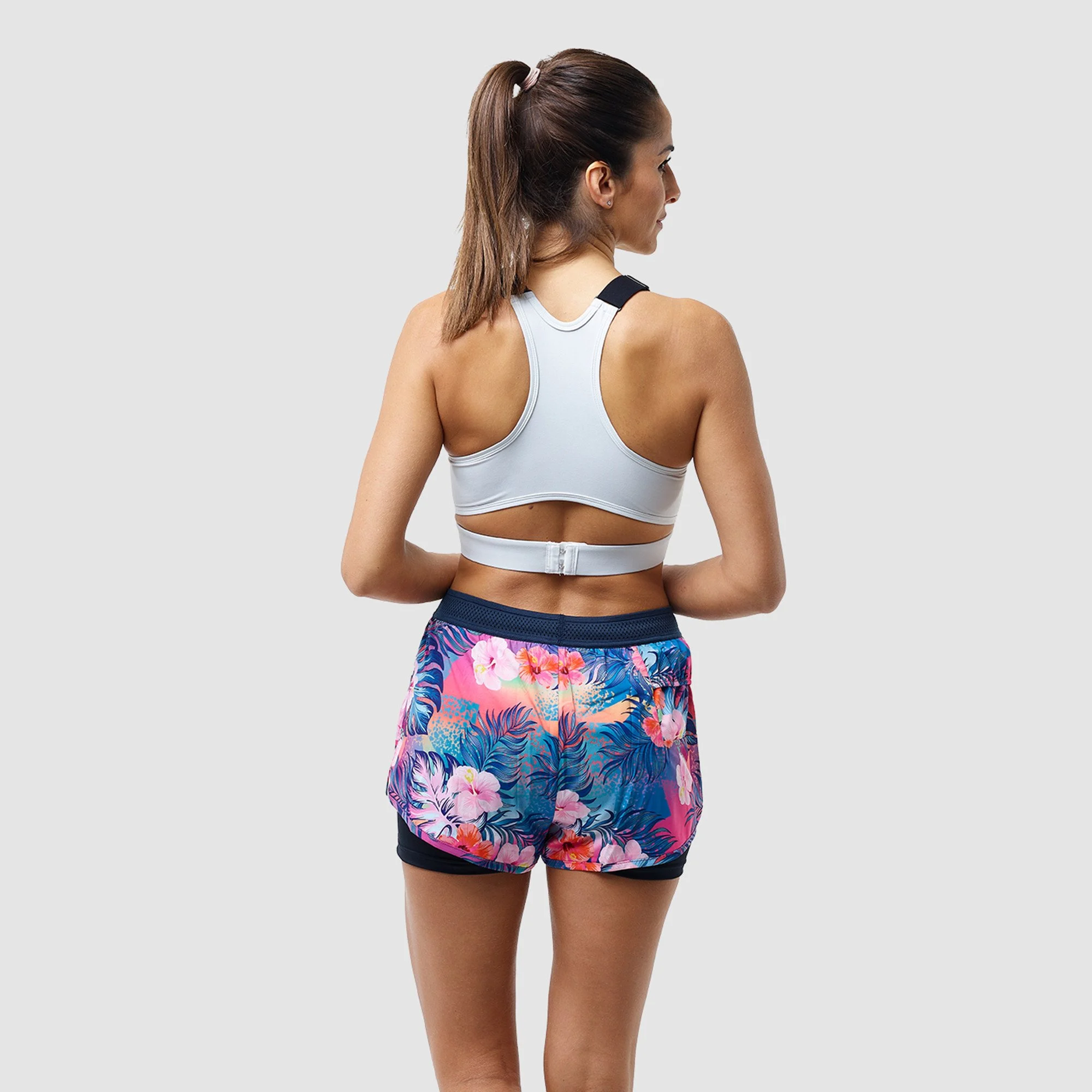 Women Shorts EKOI RUN 2 in 1 Tropical