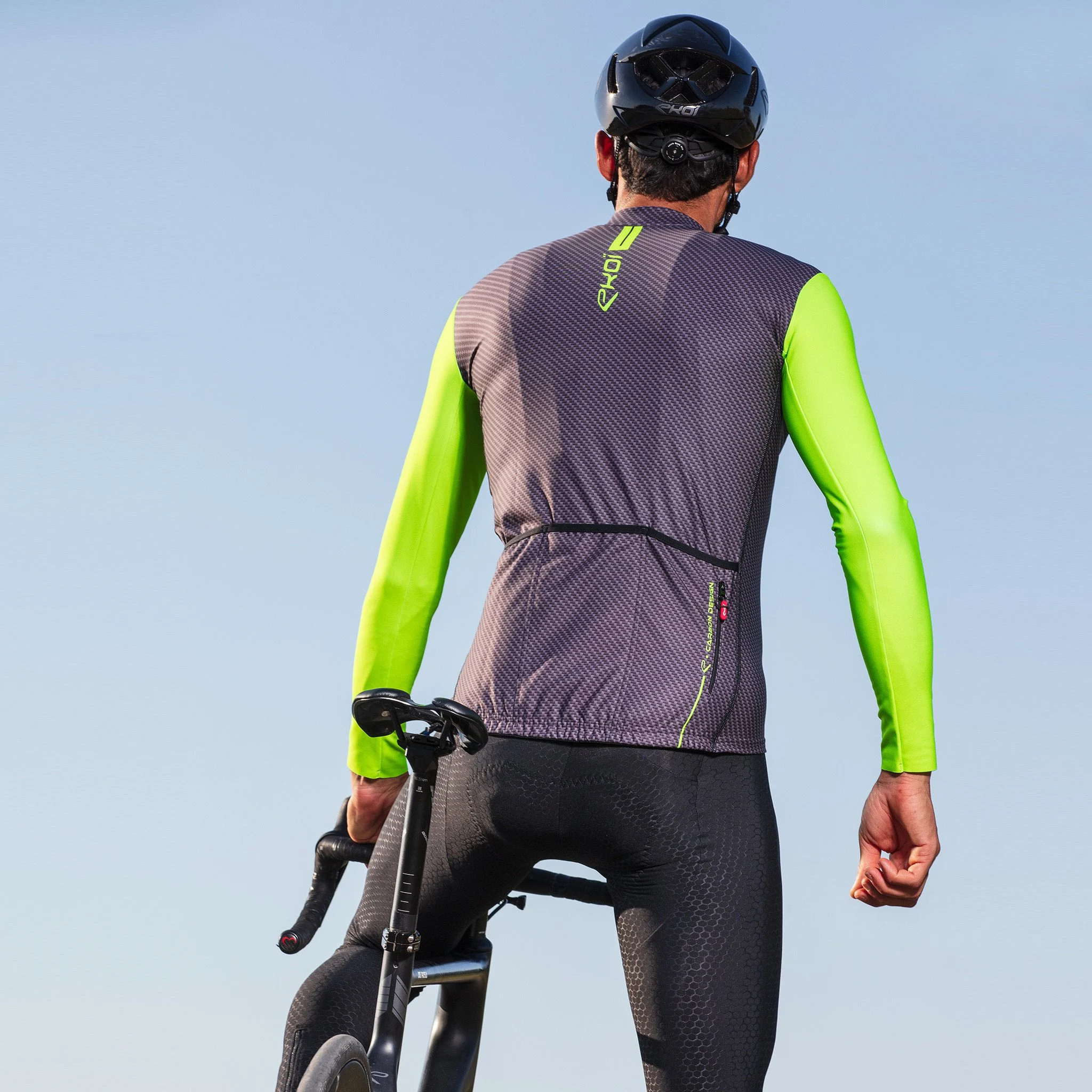 LONG SLEEVES JERSEY EKOI CARBON NEON YELLOW
