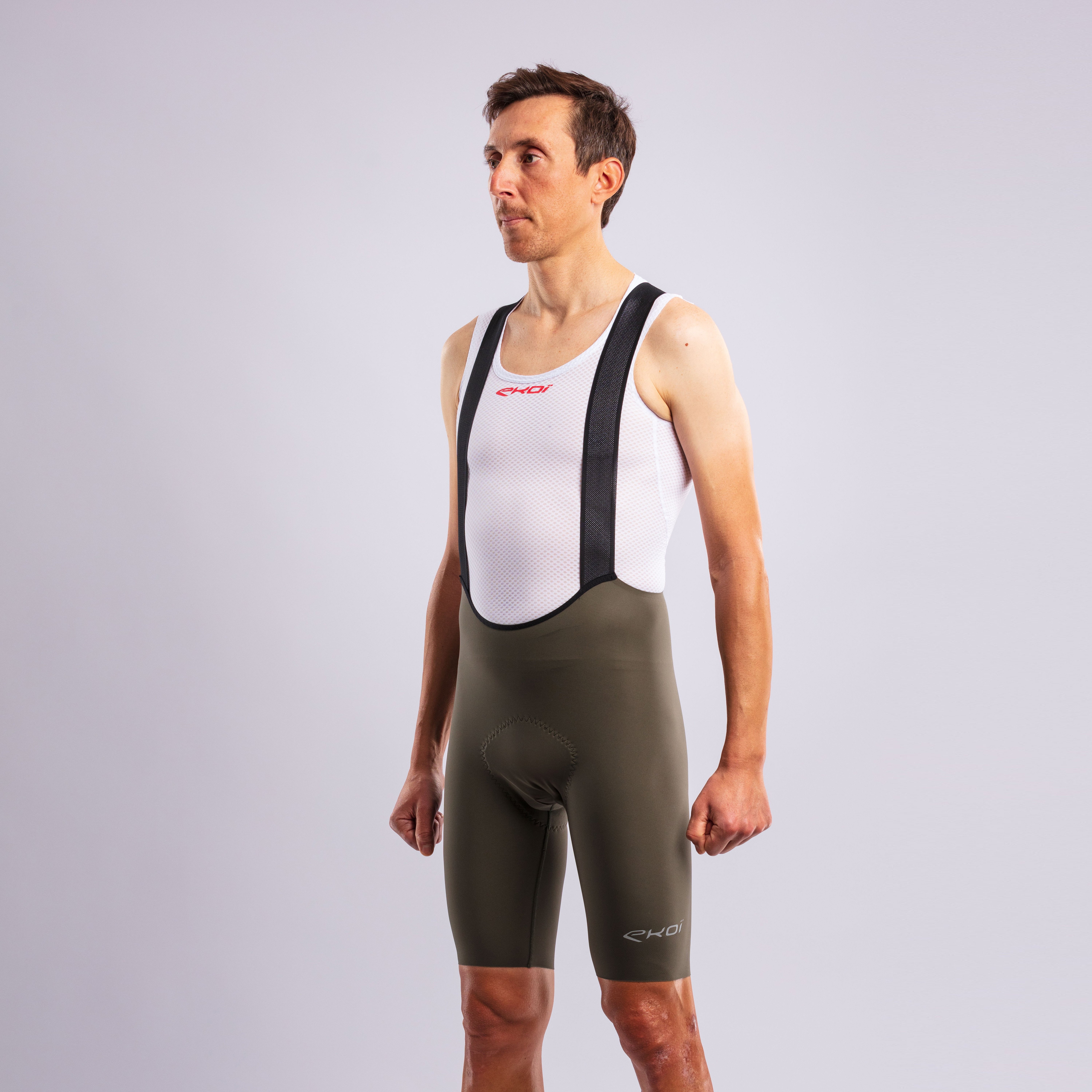 EKOI SUPERSOFT Bib Shorts Khaki