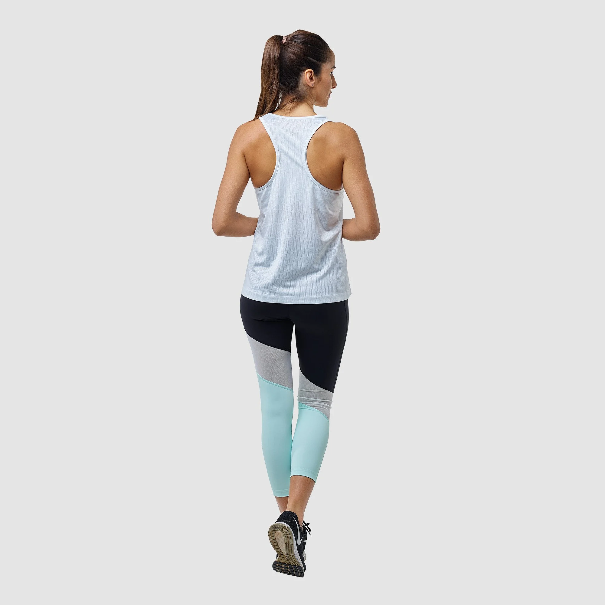 Women Legging 7/8 EKOI RUN Black Aqua