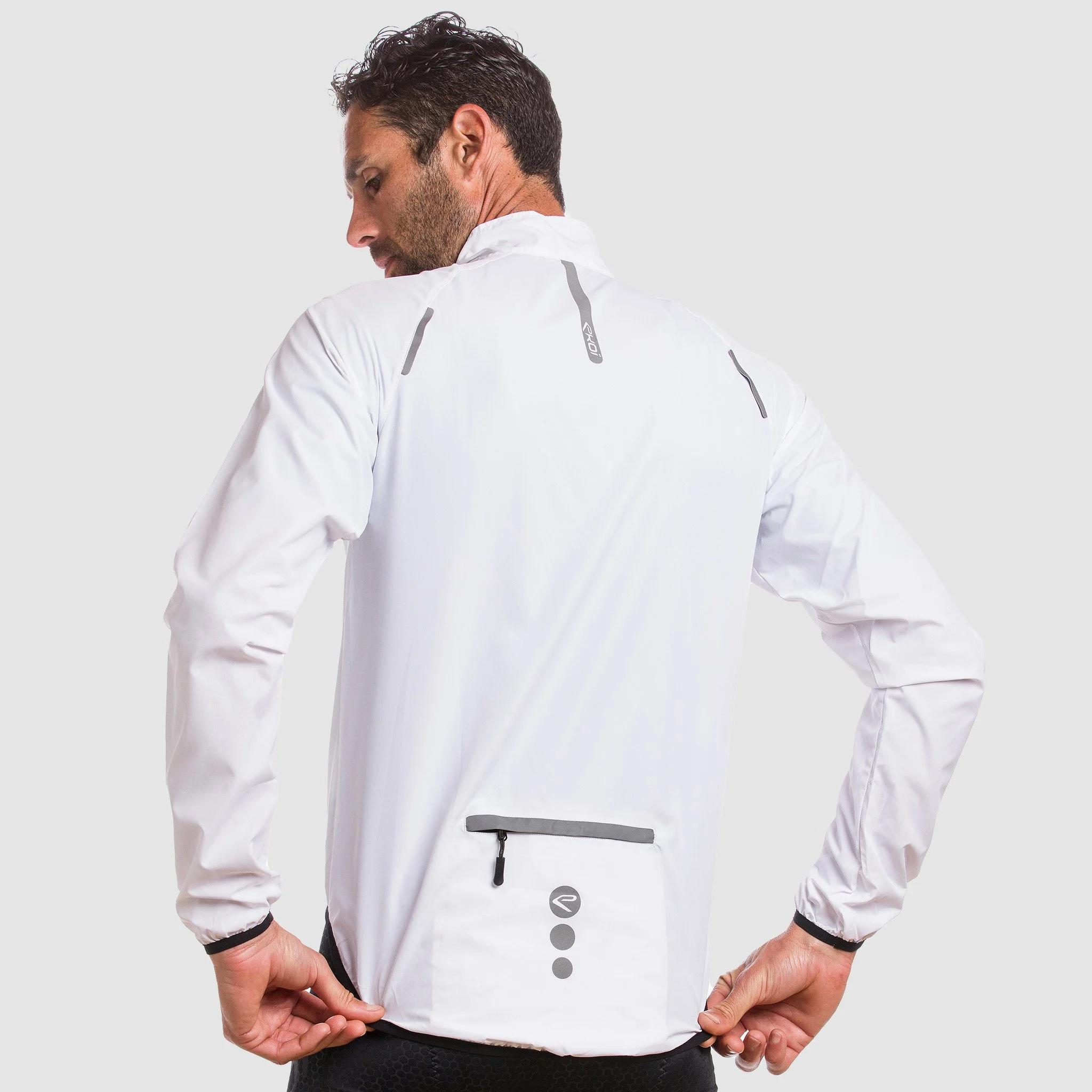 Cycling Windproof Jacket EKOI Neon Yellow