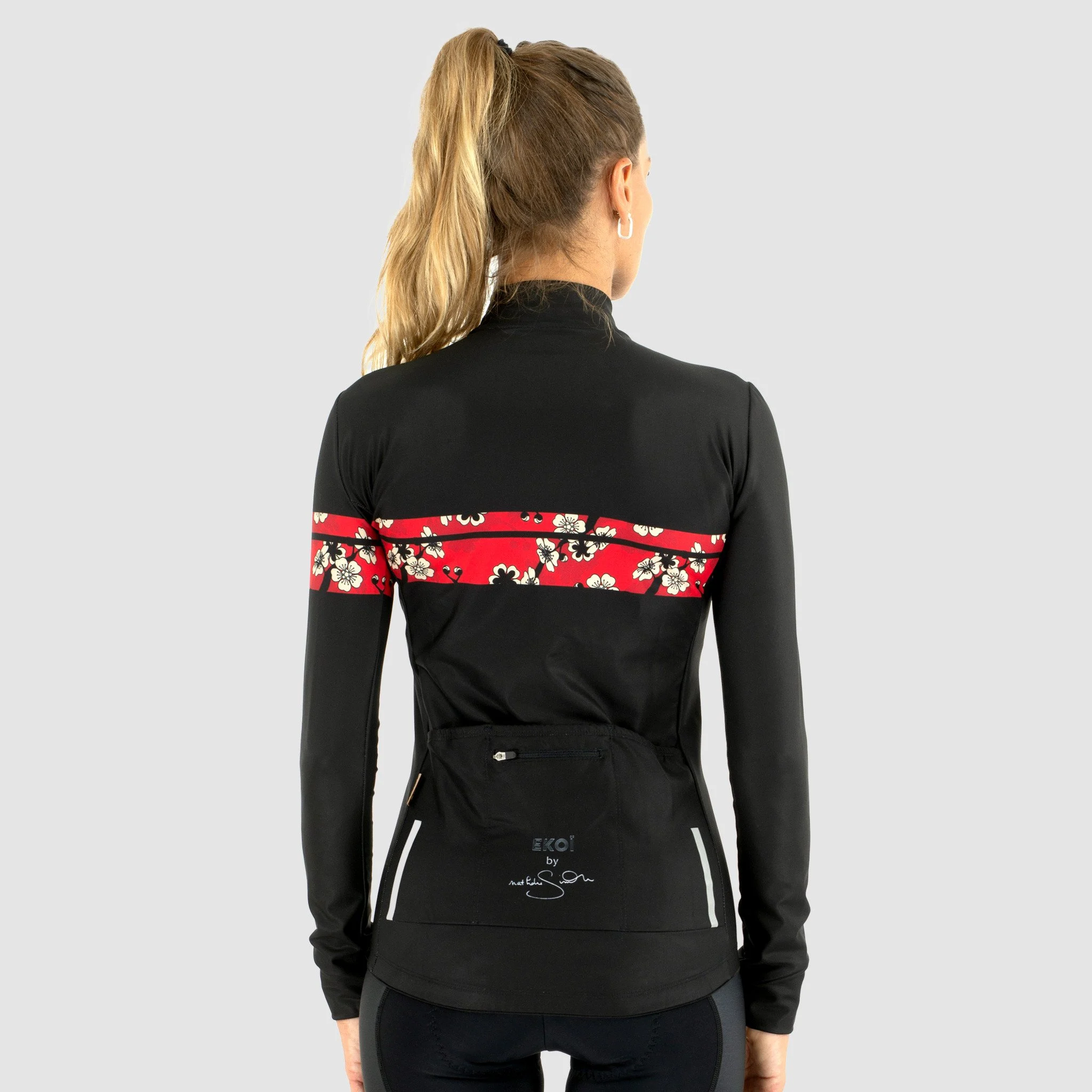 Nathalie Simon women's black LS jersey by EKOÏ