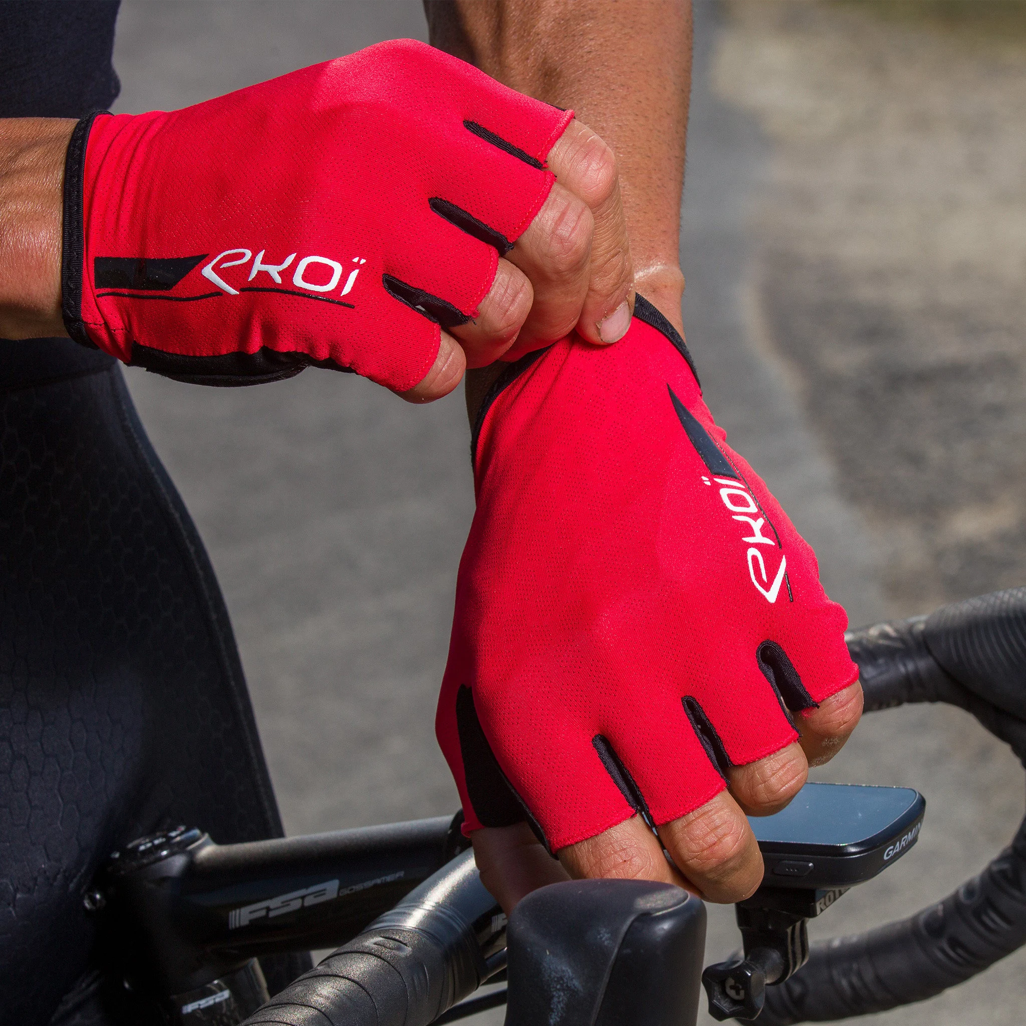 CYCLING GLOVES EKOI STRADA GEL BLACK
