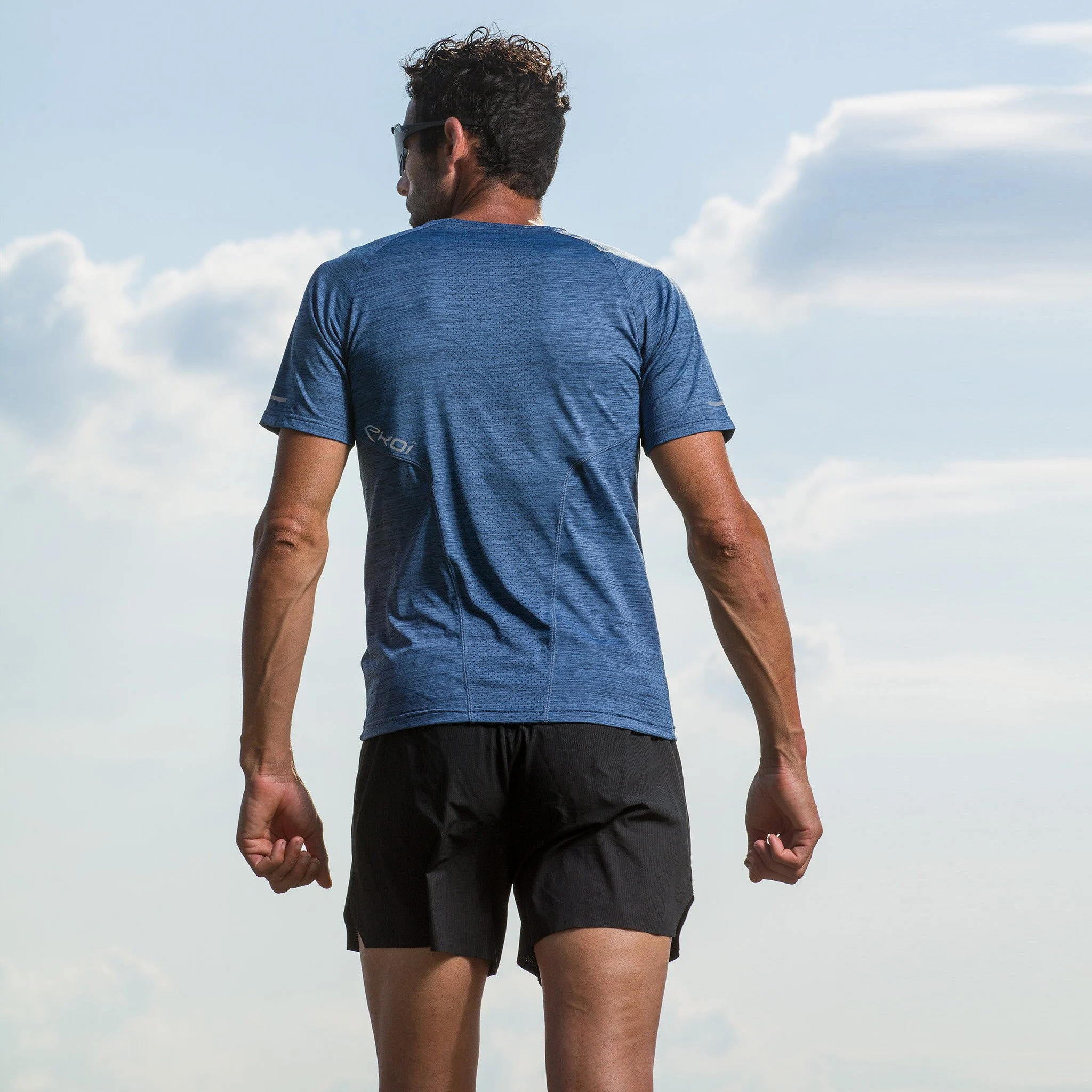 MEN TEE SHIRT PERFORMANCE EKOI RUN BLUE