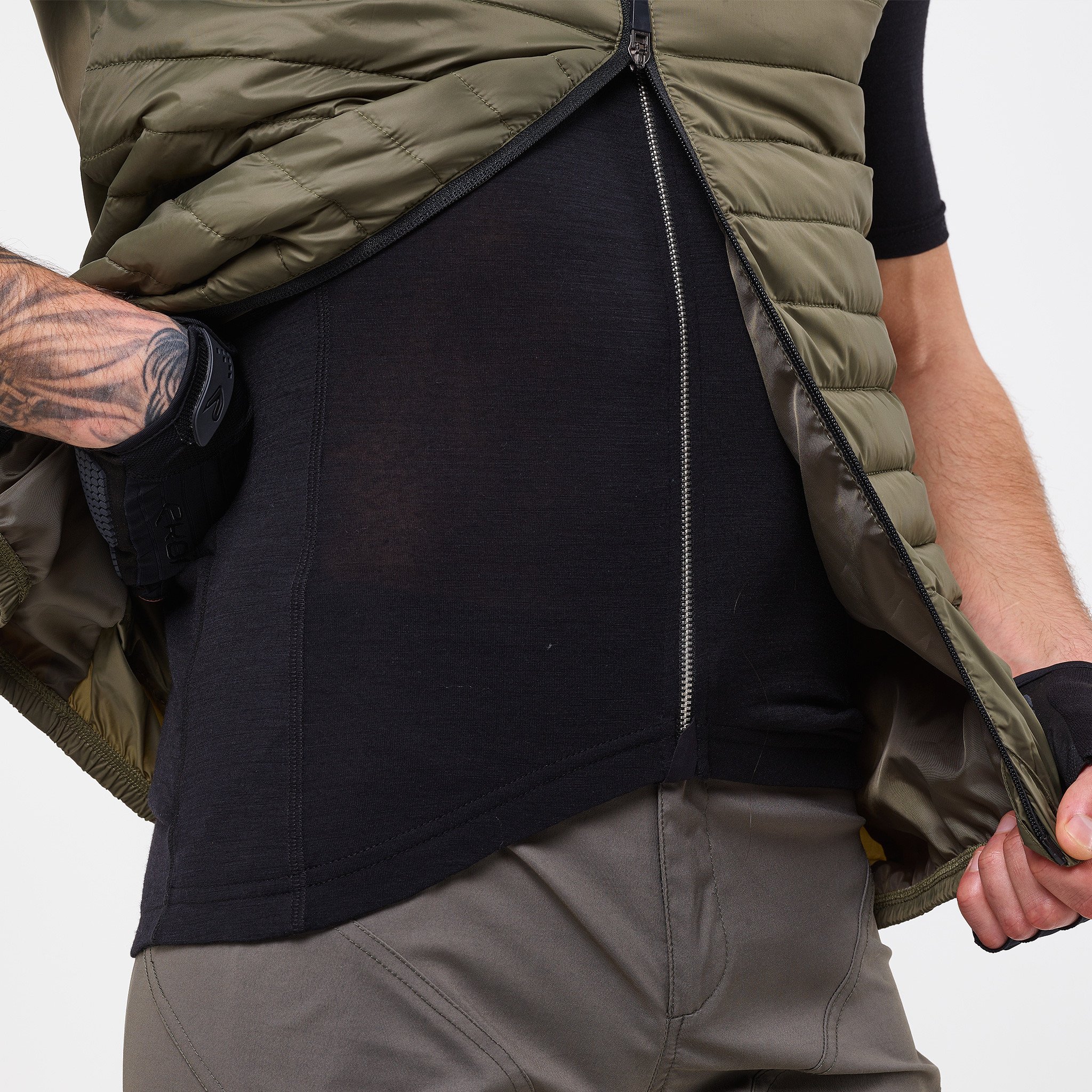 Unisex Windproof Vest EKOI GRAVEL PADDED Stone Grey