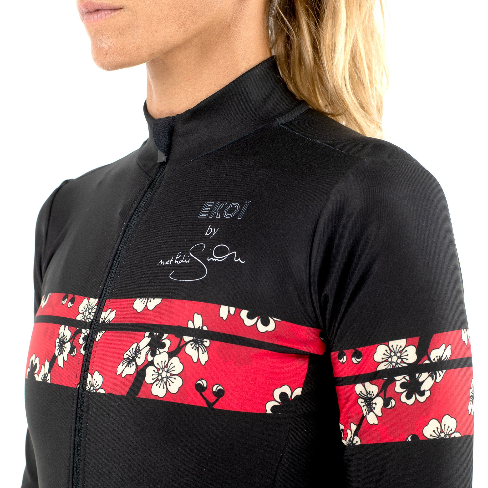 Nathalie Simon women's black LS jersey by EKOÏ