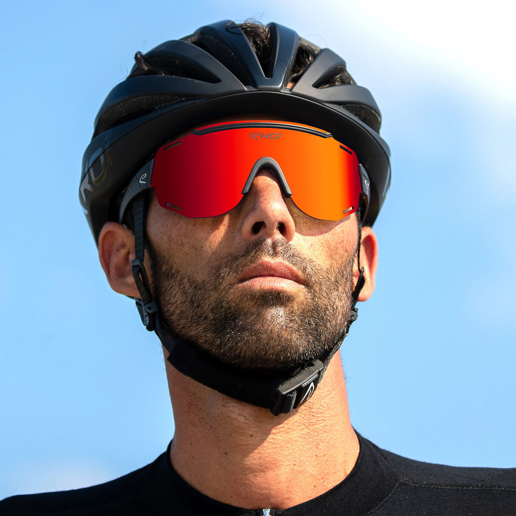 Lunettes EKOI Racing CARBON28 Noir Mirror Cat3