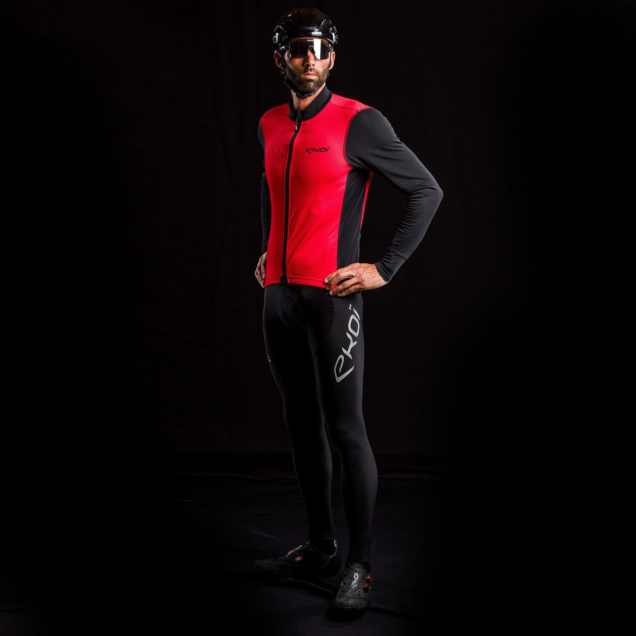 LONG SLEEVES JERSEY EKOI STRADA ESSENTIEL RED