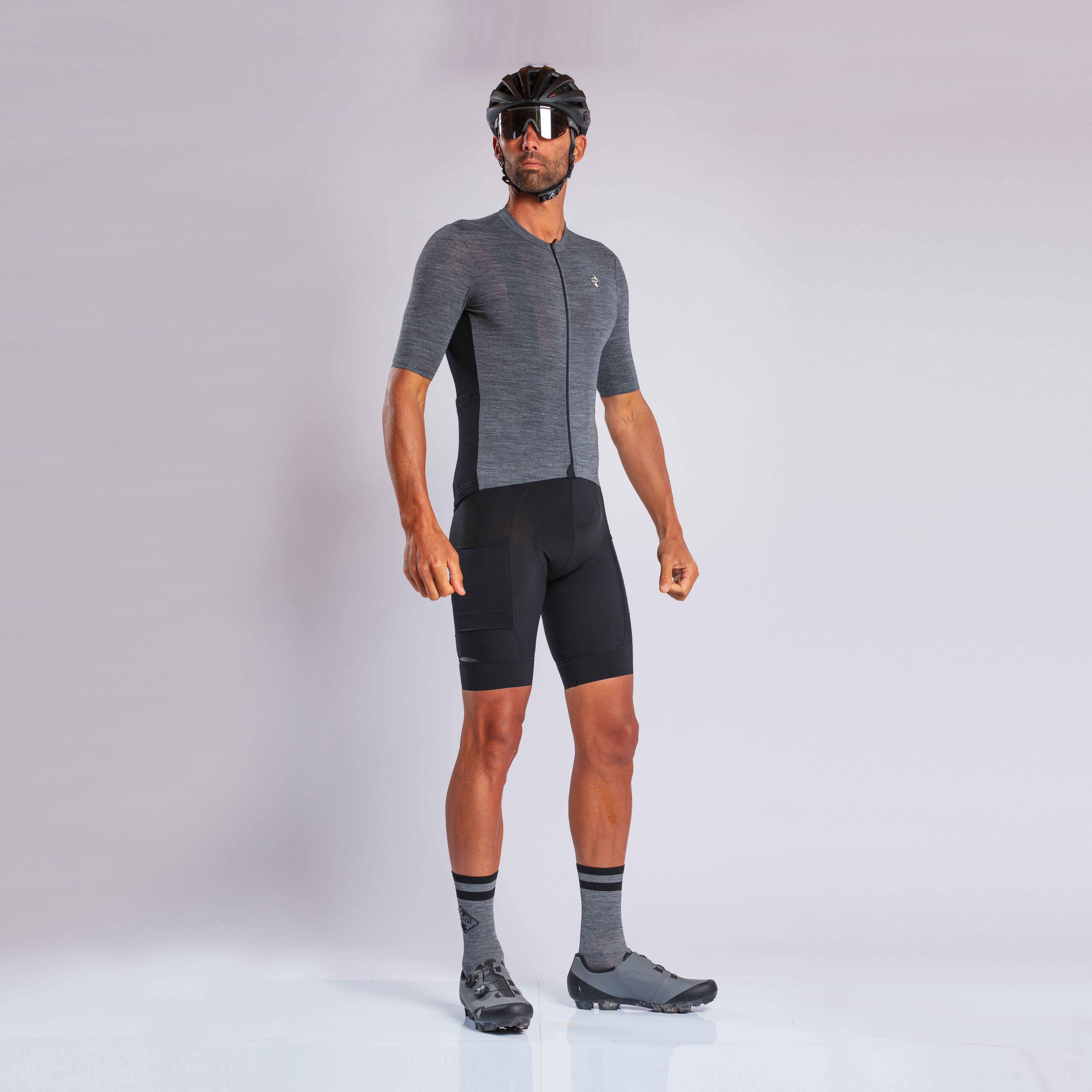 Merino Unisex Perf Gravel Jersey Black