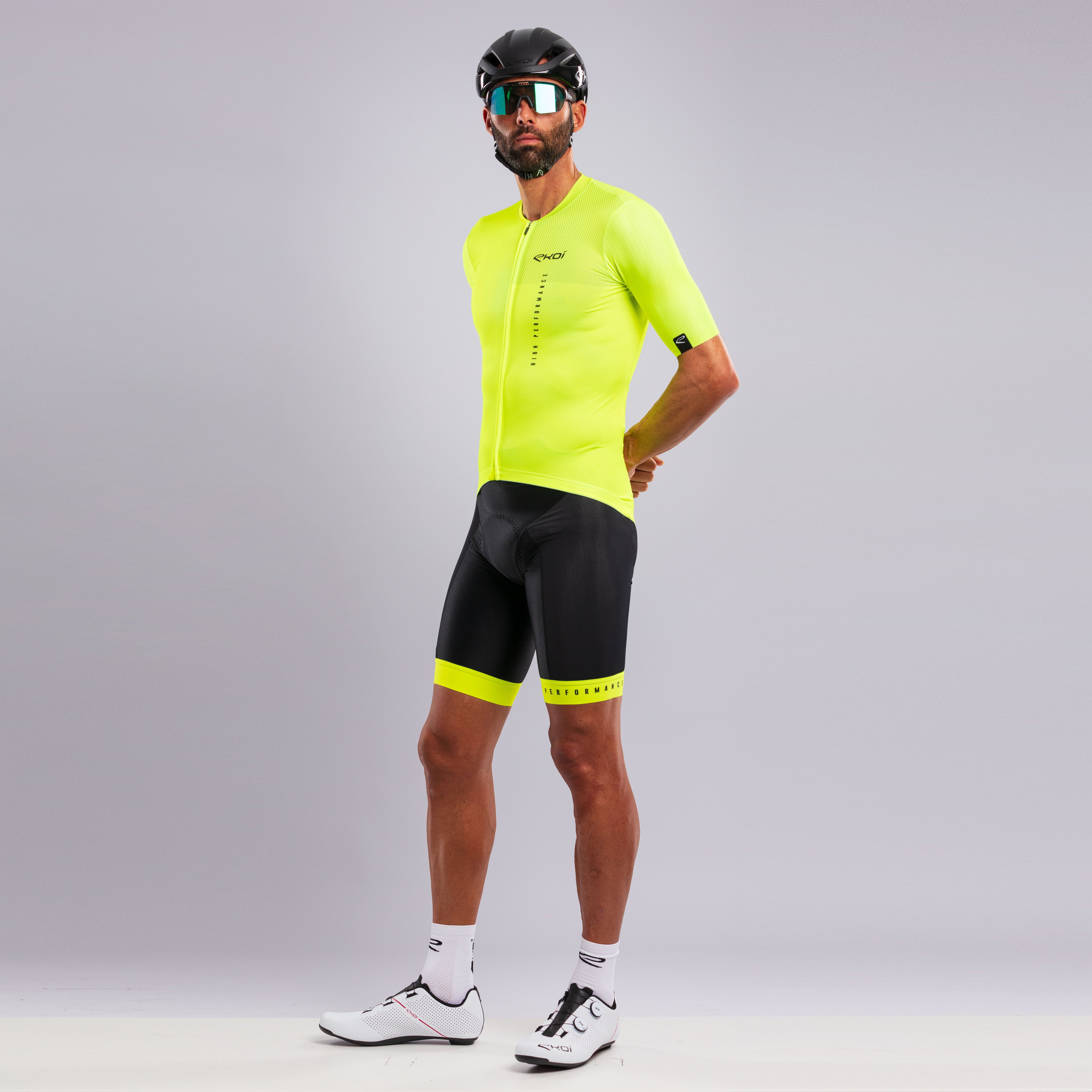 EKOI LINEAR yellow FLUO jersey