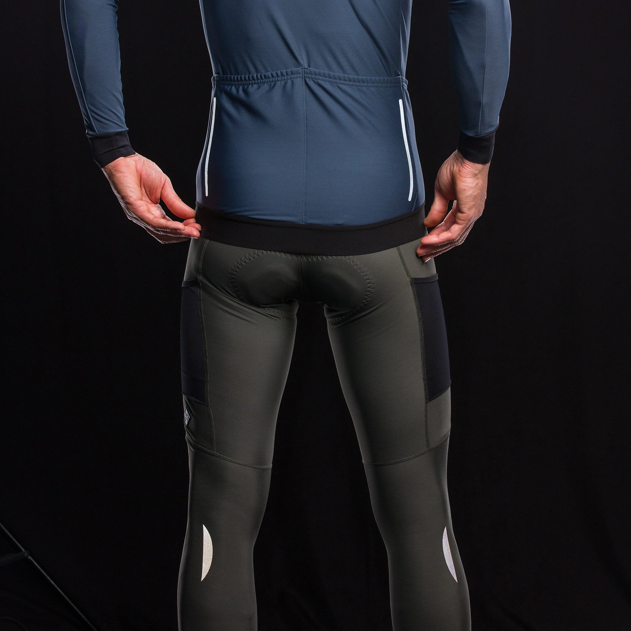 EKOI Gravel Cargo khaki winter bib tights