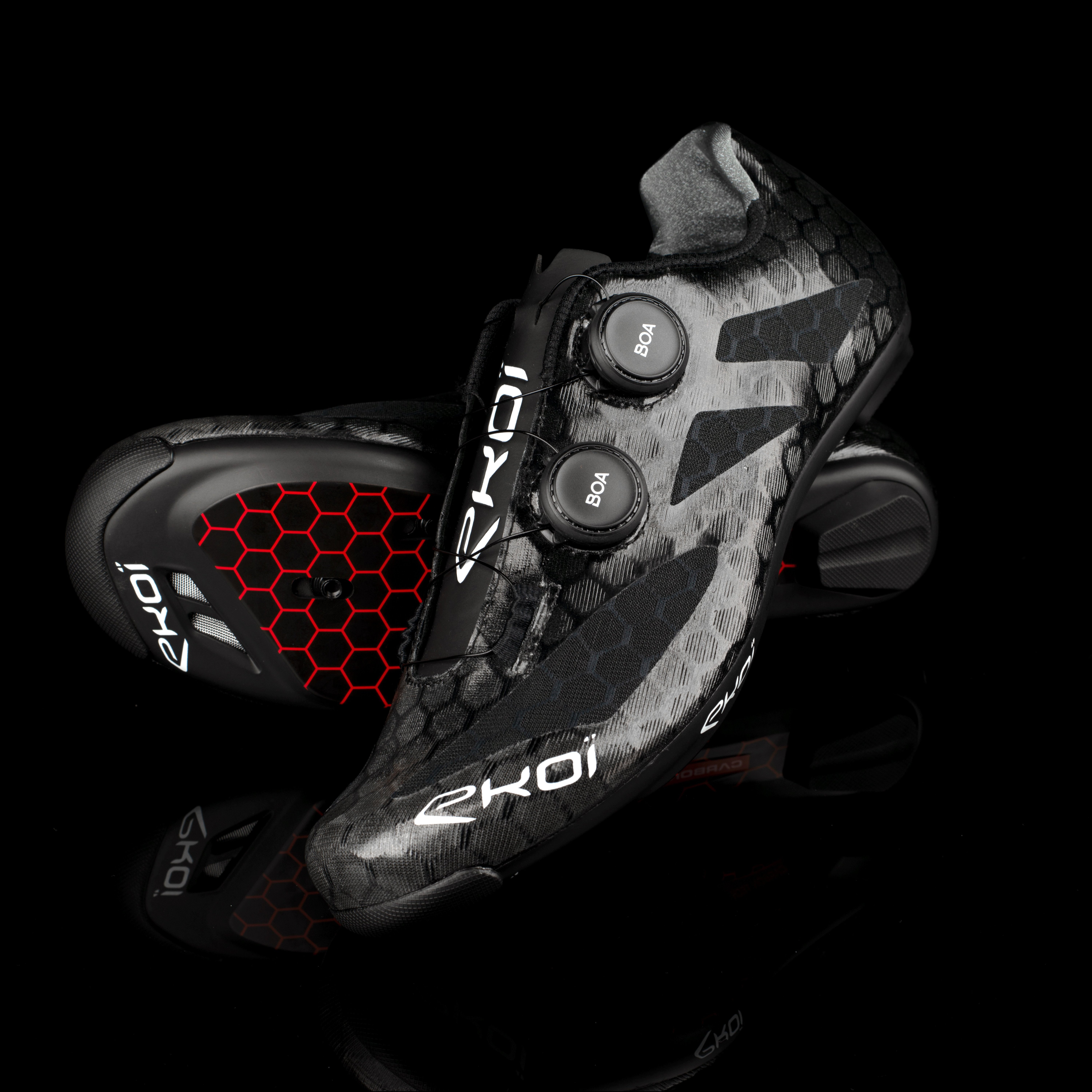 EKOI R4 LIGHT BOA® white road cycling shoes