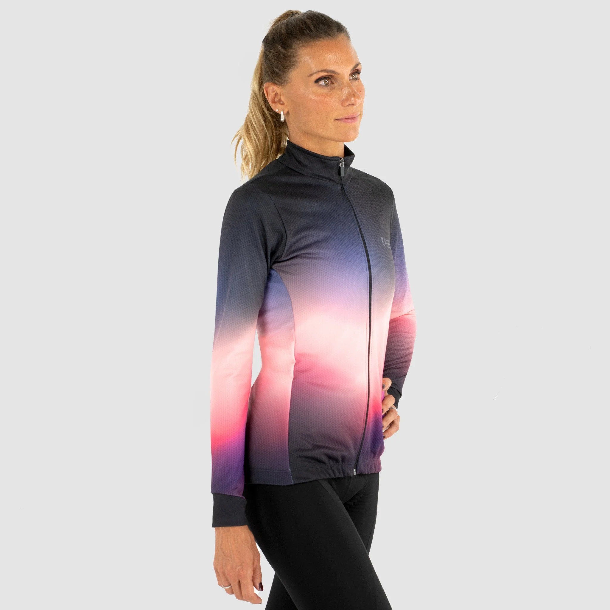 Women Long Sleeves Jersey EKOI AURA Pink