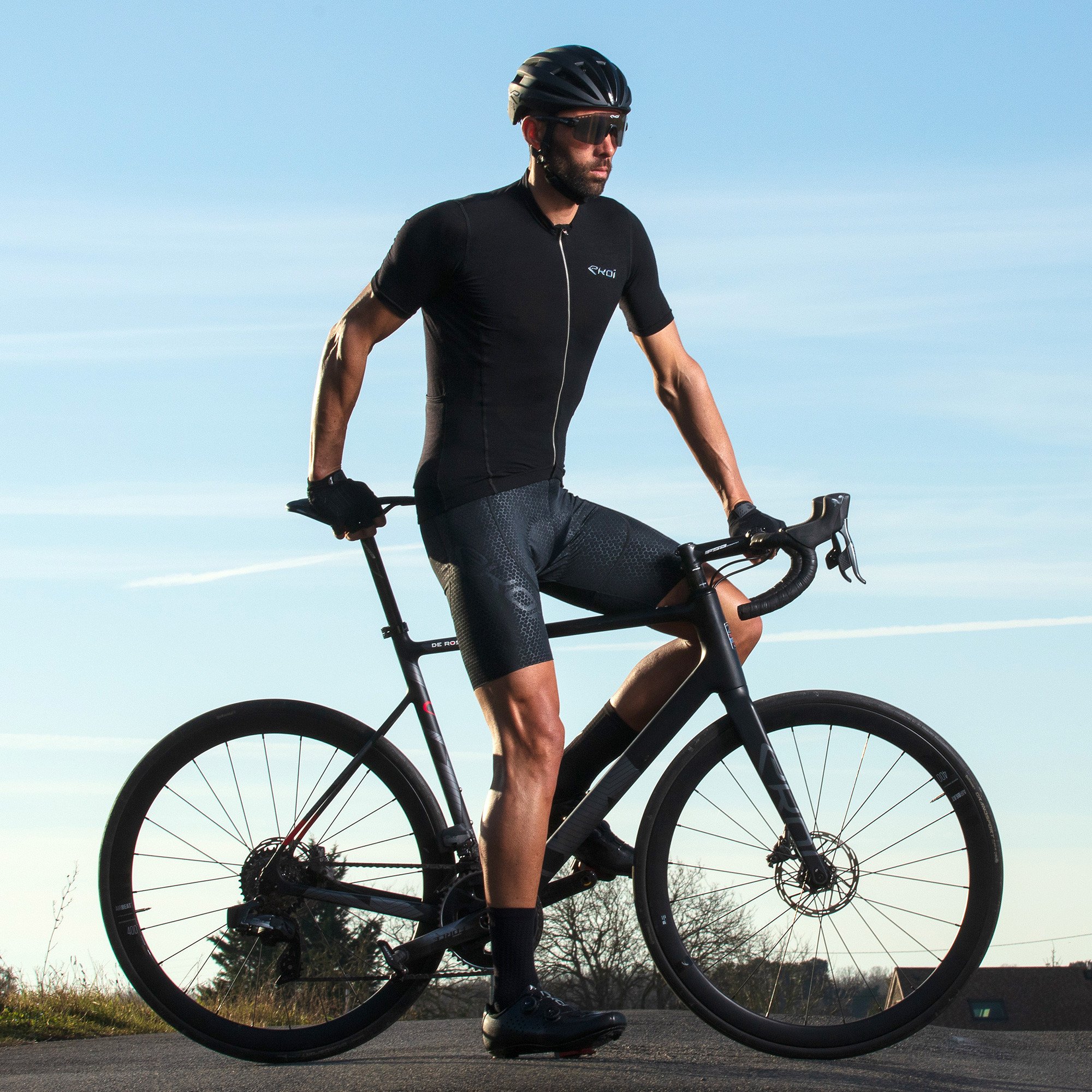 EKOI 3D GEL PERF HEXA Bib Shorts Black