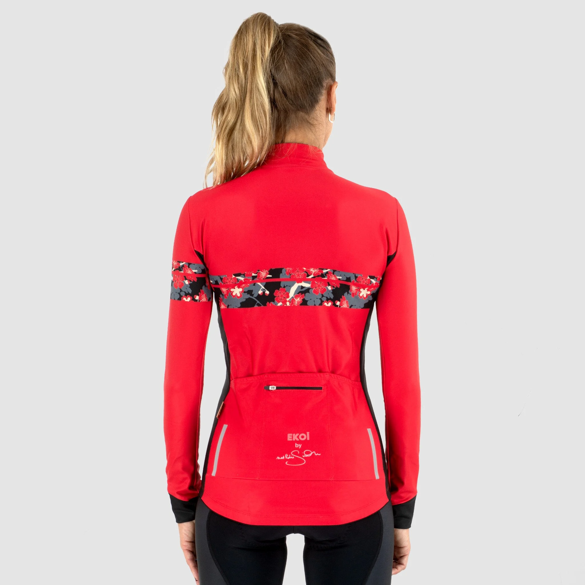 Nathalie Simon women's black LS jersey by EKOÏ