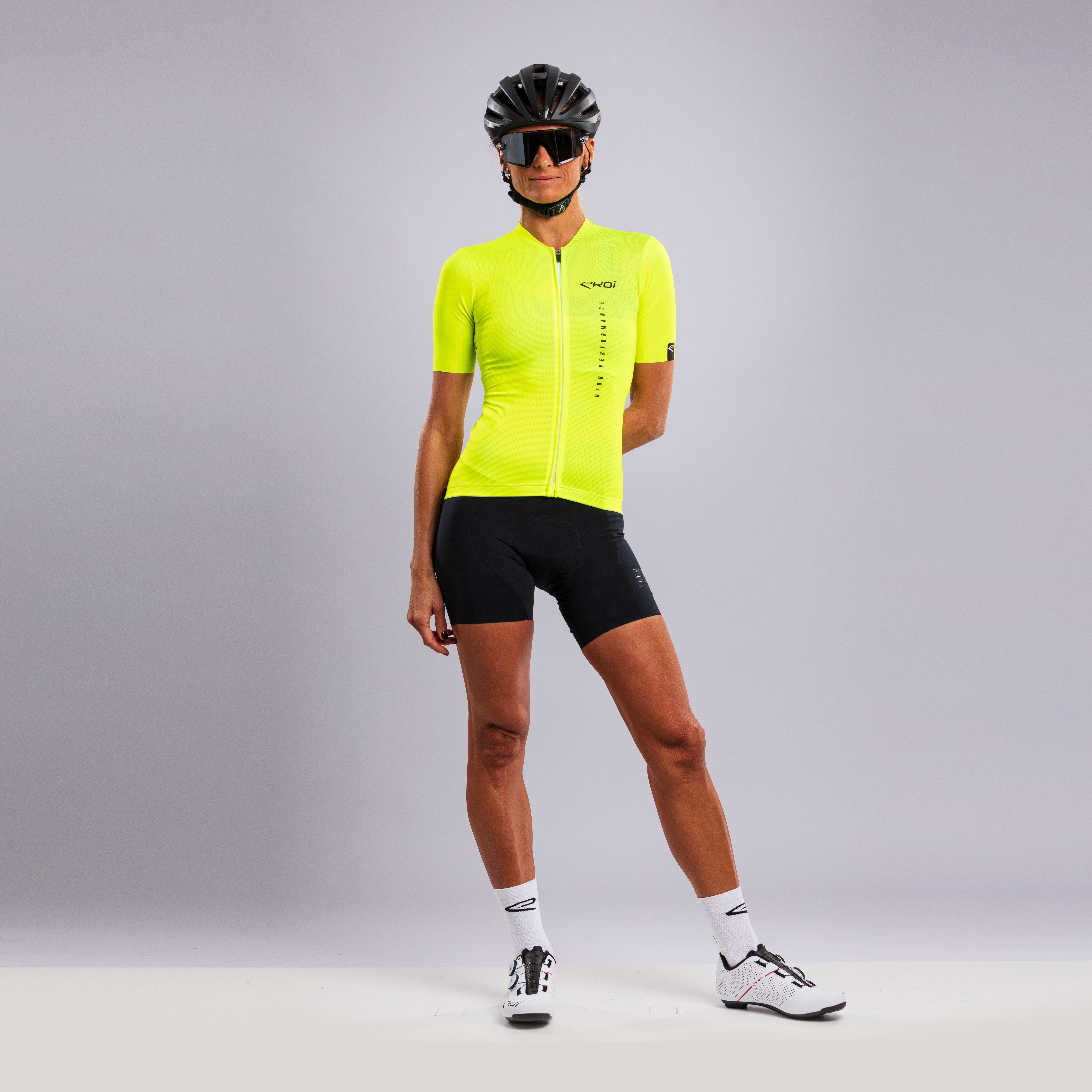 Women's EKOI LINEAR Jersey Neon Yellow