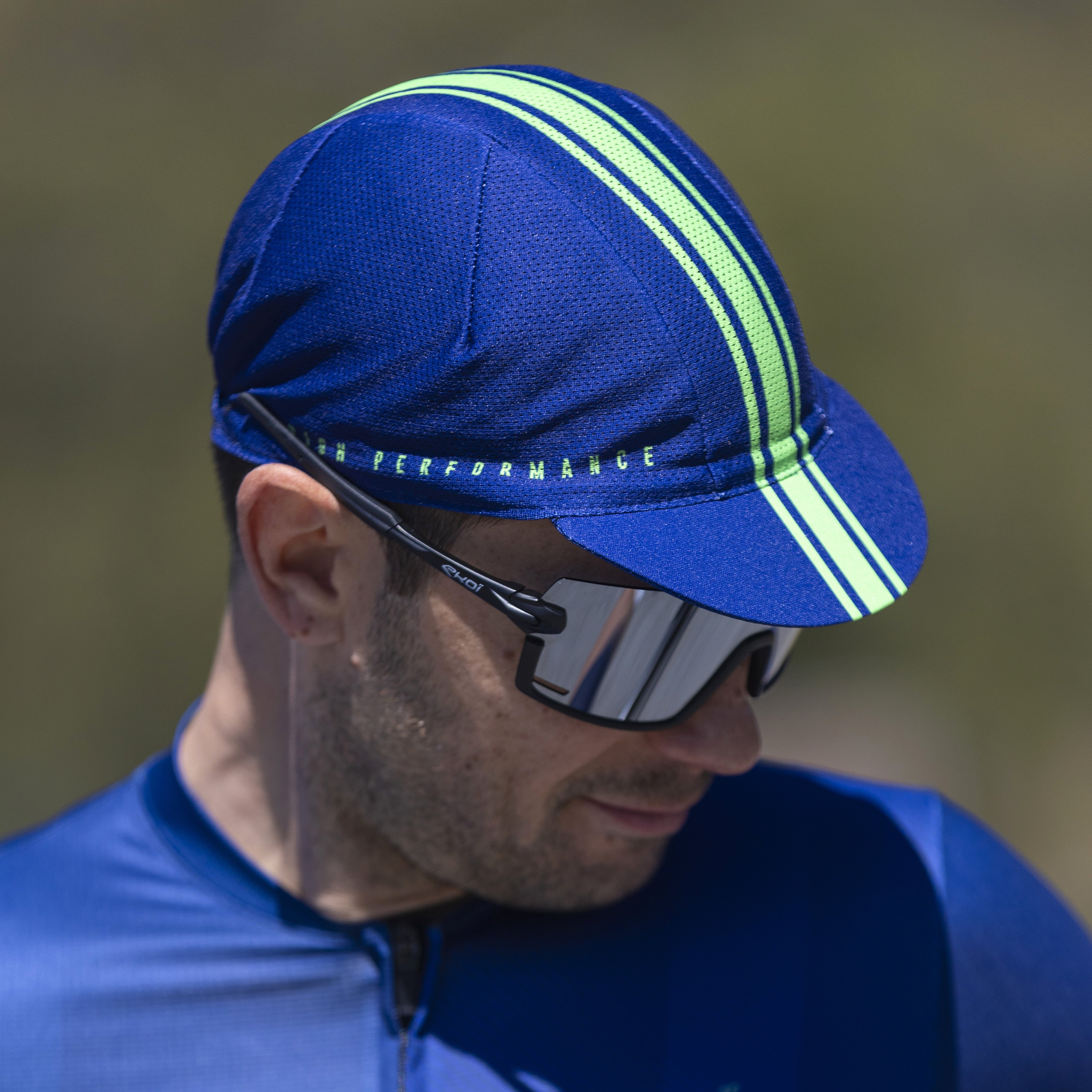 EKOI Perf LINEAR Cycling Cap Sky Navy